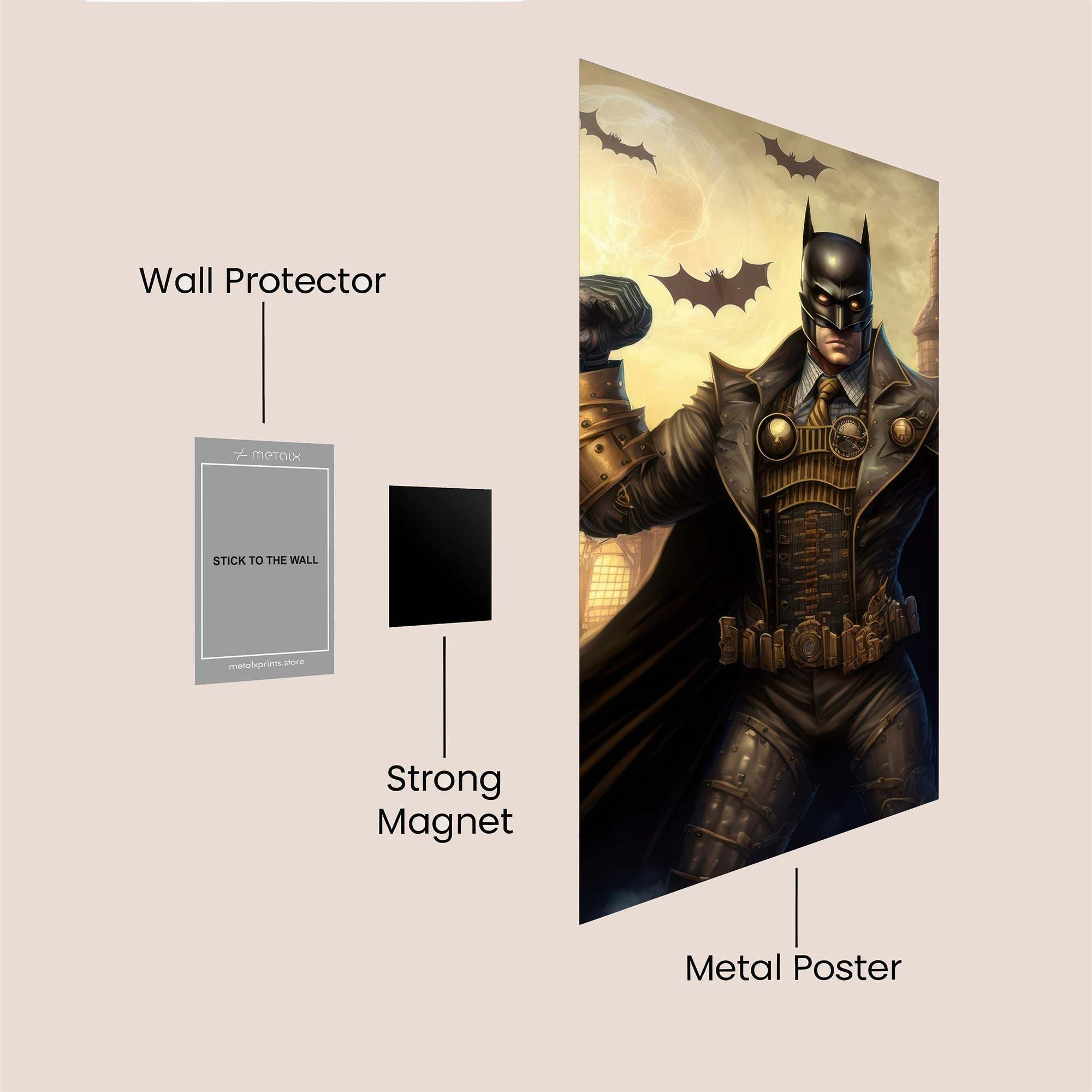 Batman Steampunk Safe Wall Magnetic / M