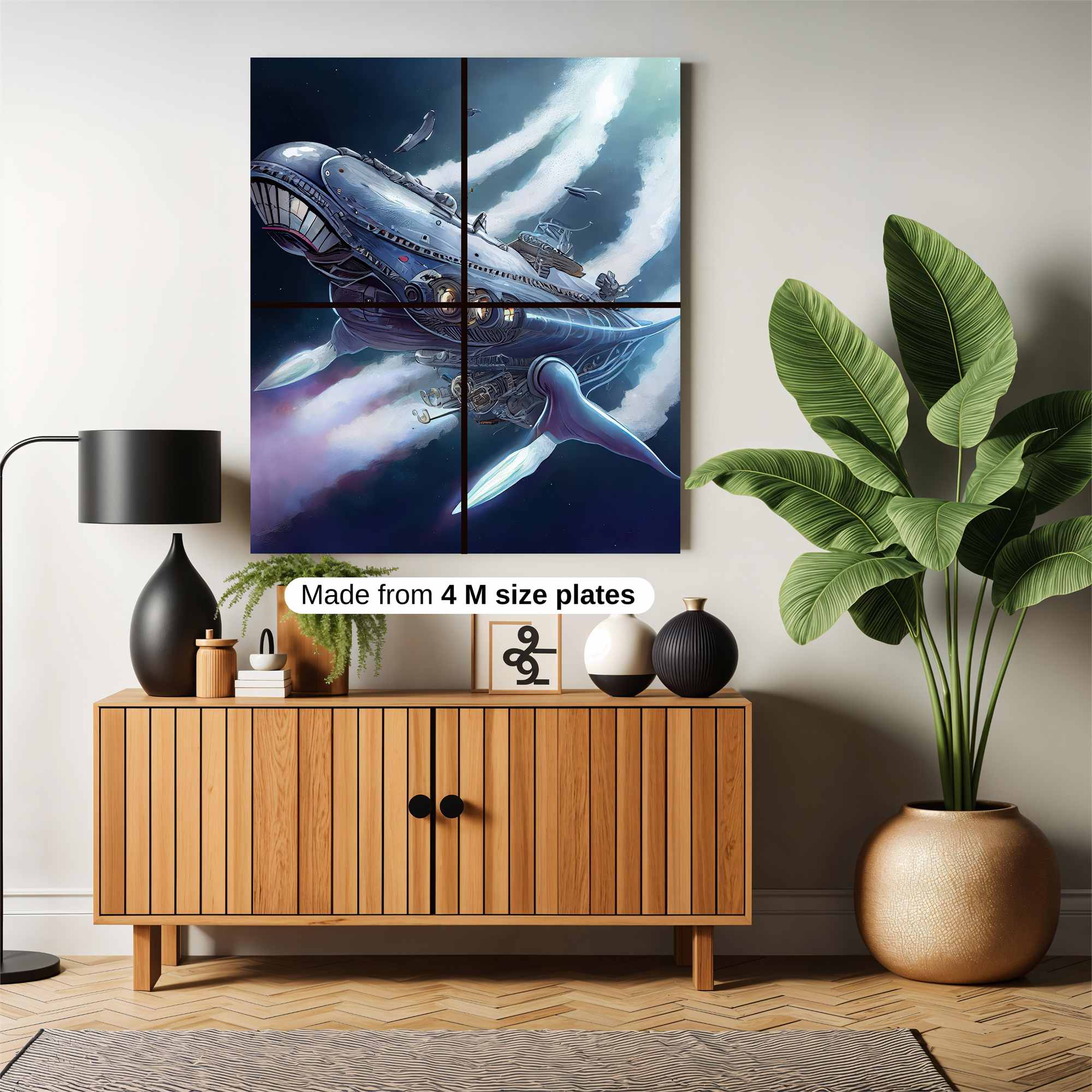 Whale Steampunk Safe Wall Magnetic / M