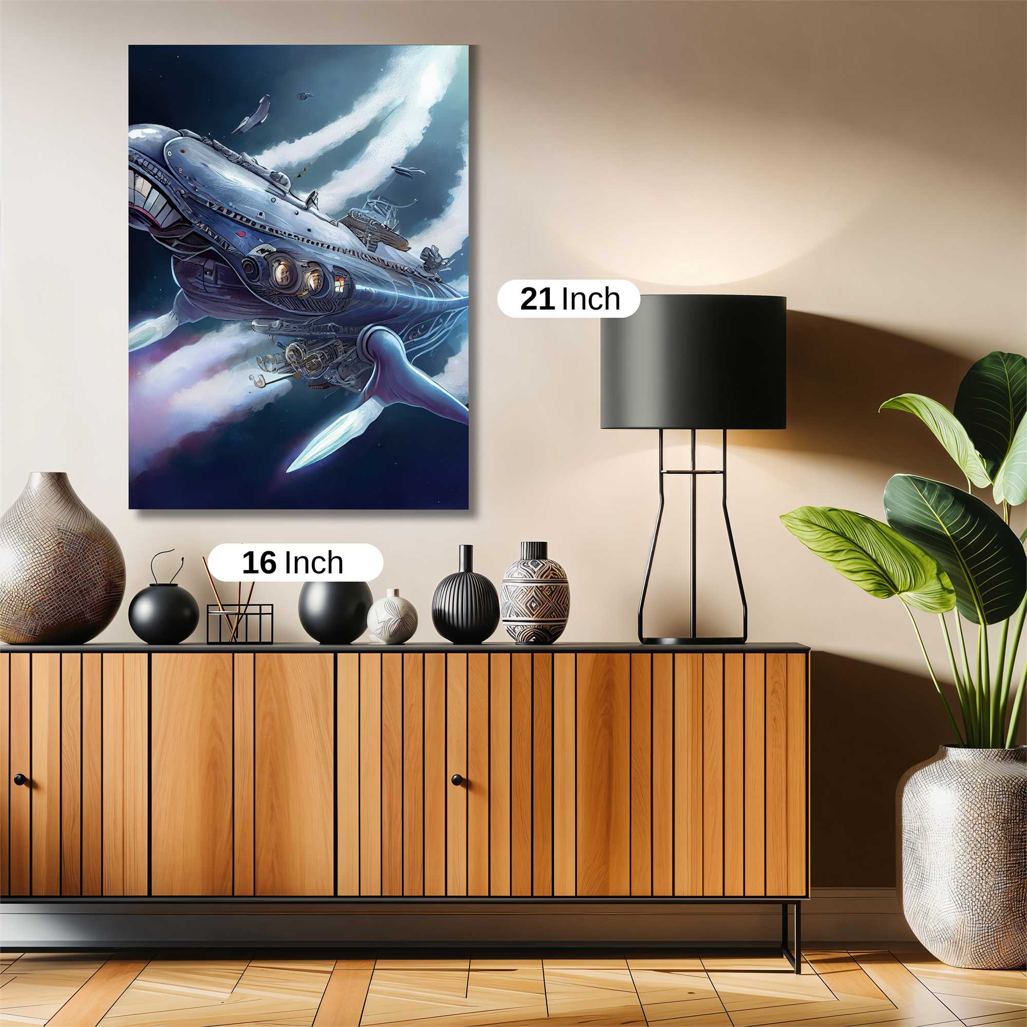 Whale Steampunk Safe Wall Magnetic / M