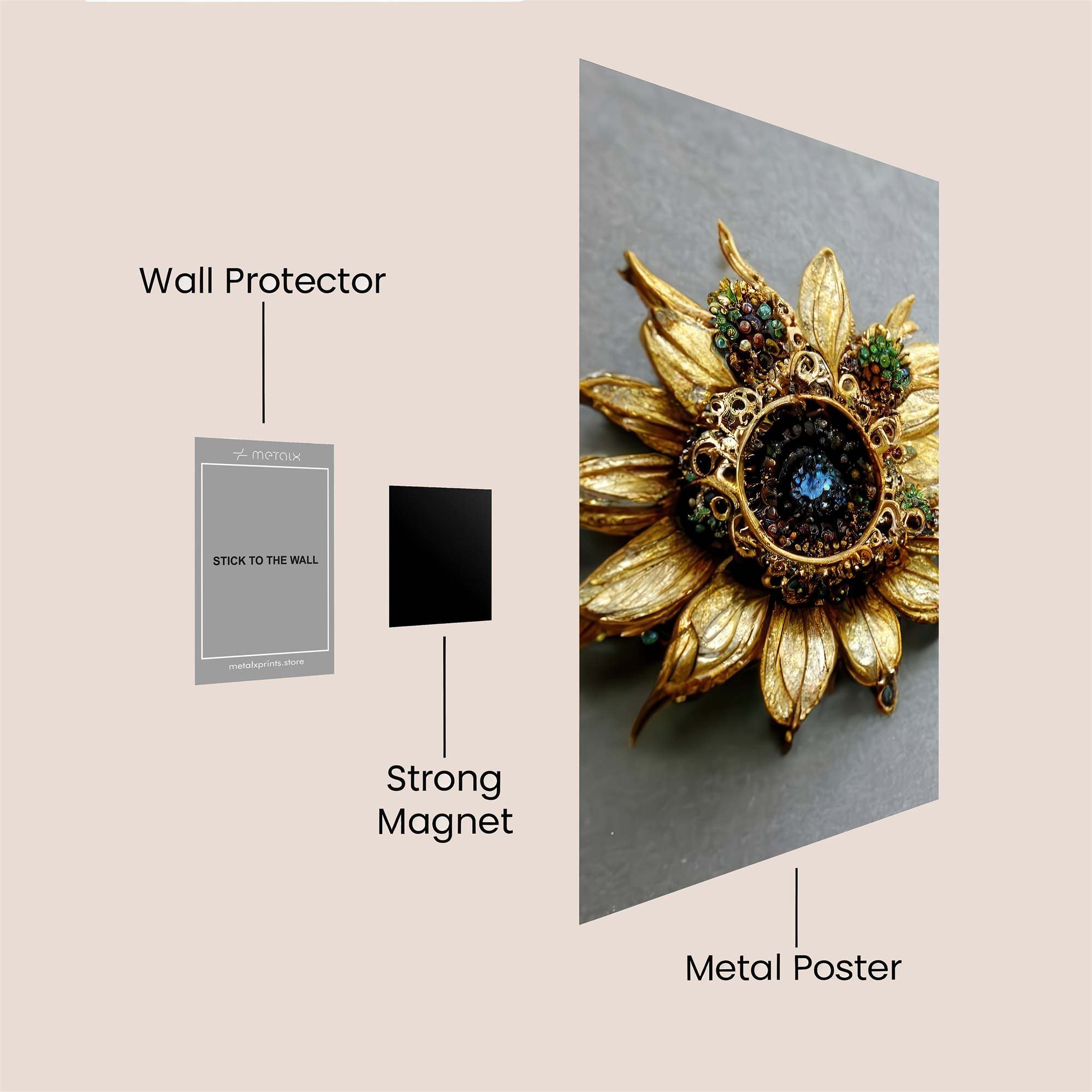 Sunflower Splendor Safe Wall Magnetic / M