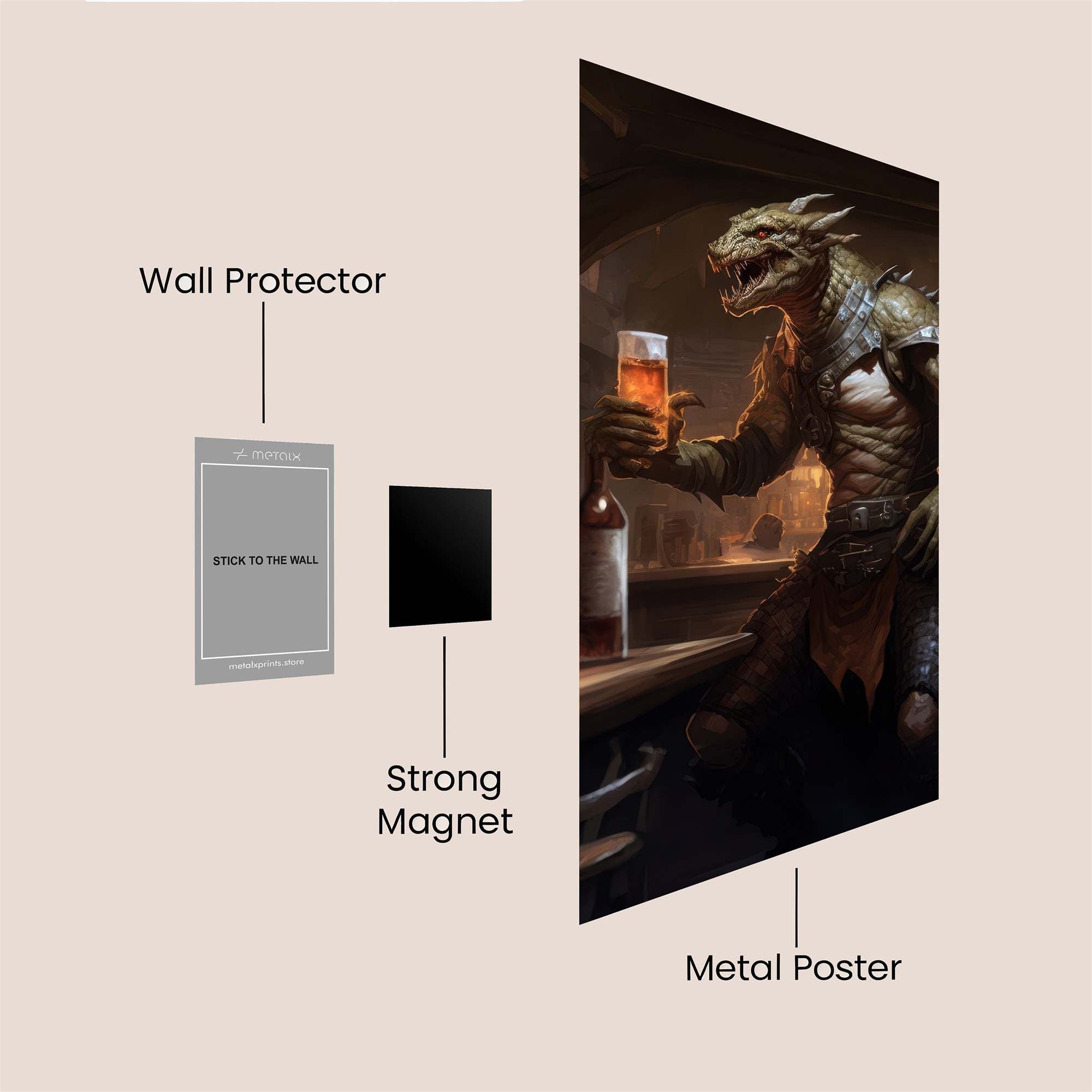 Dragon Revelry Safe Wall Magnetic / M
