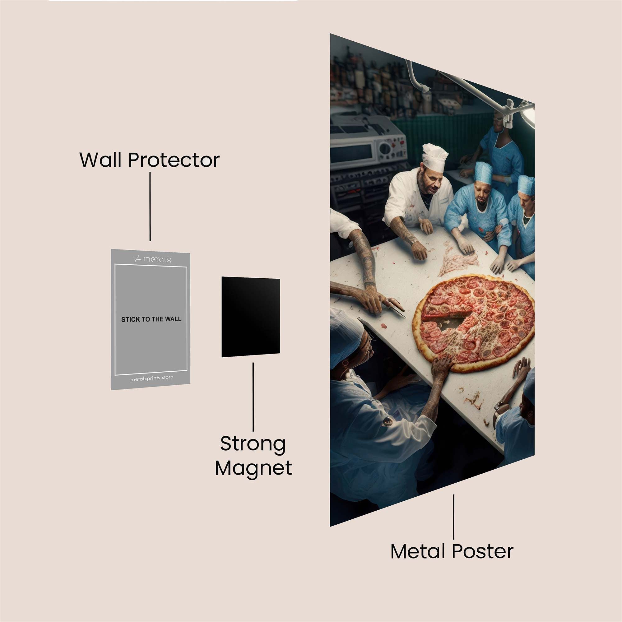 Pizza Surgeons Safe Wall Magnetic / M