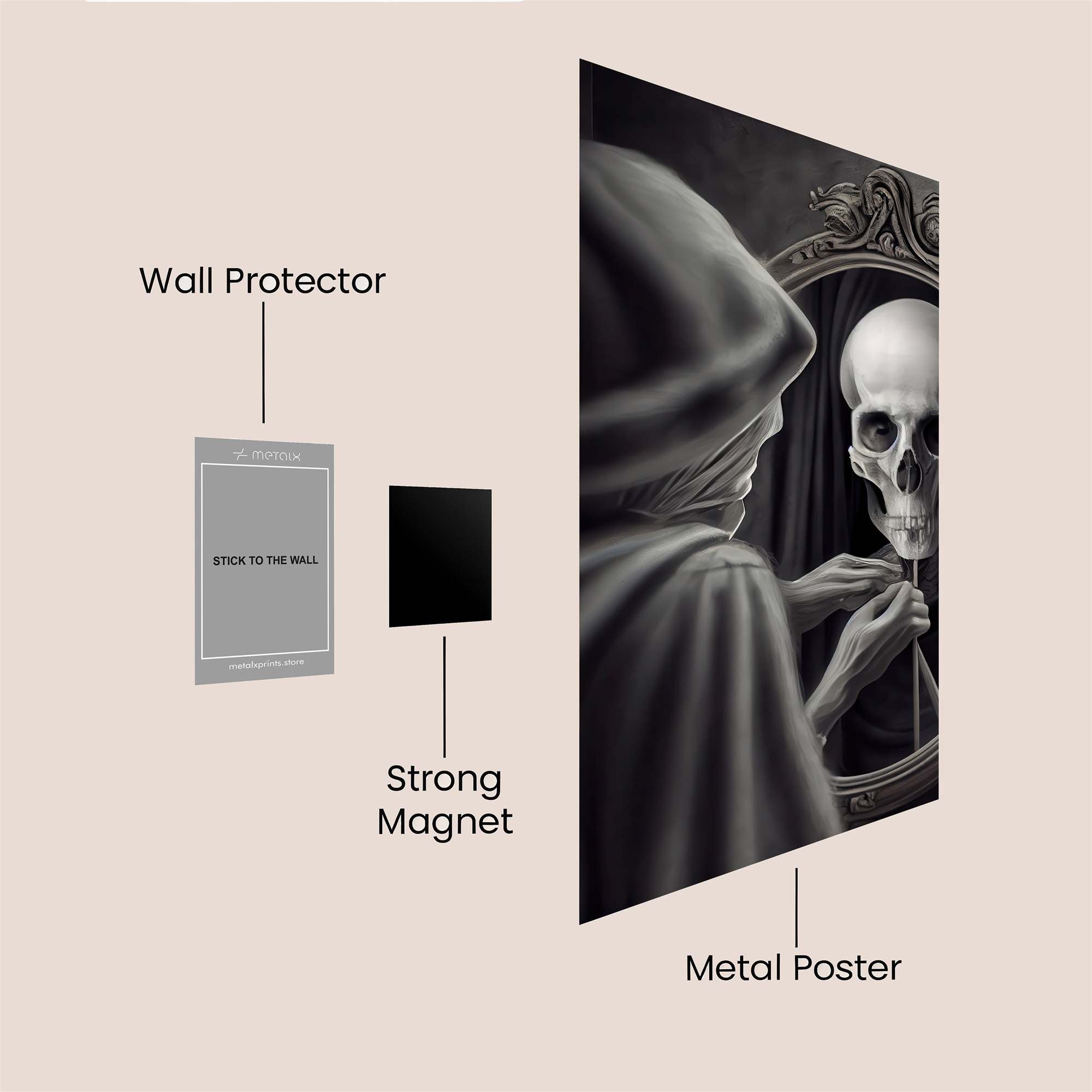 Grim Reflection Safe Wall Magnetic / M