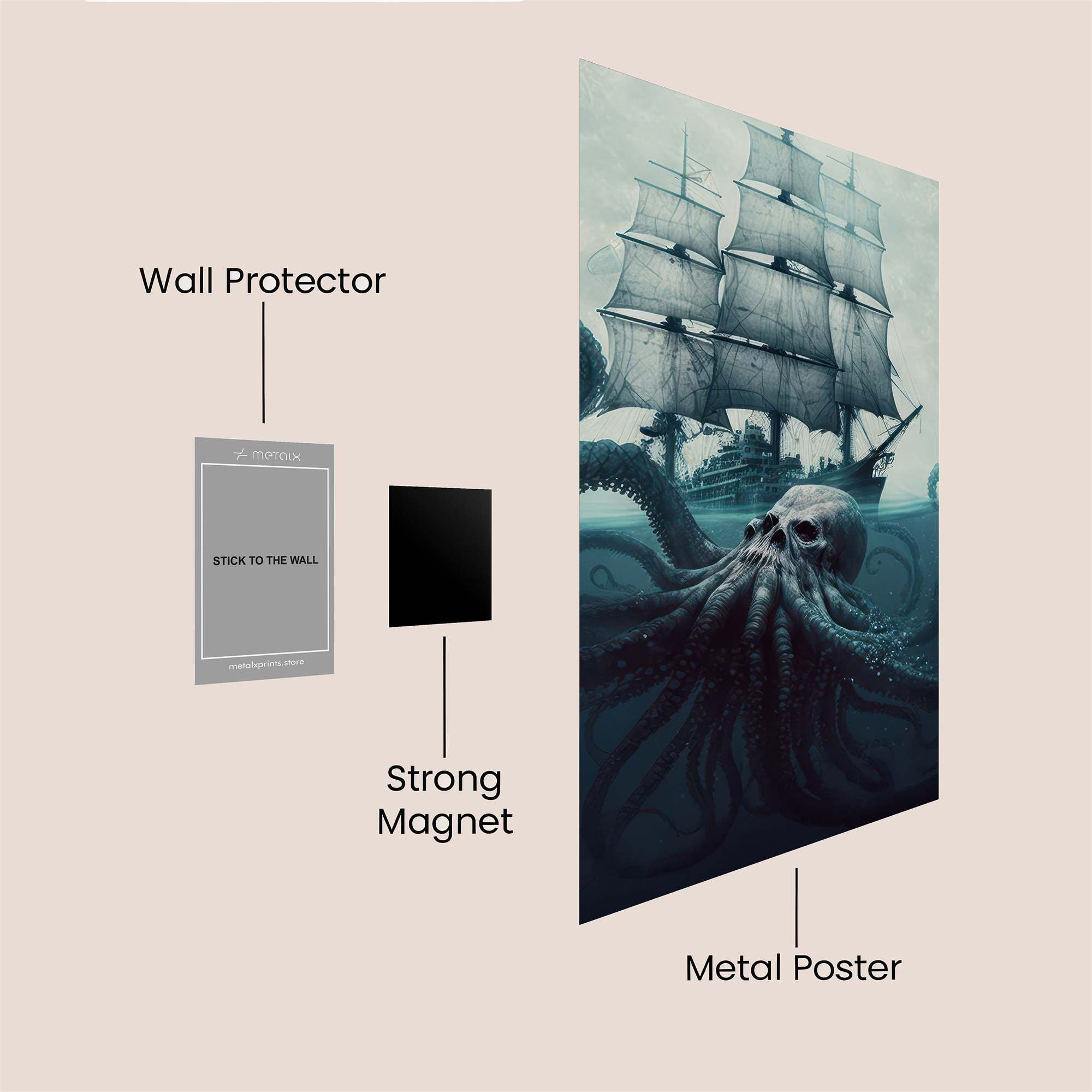 Kraken Haunting Safe Wall Magnetic / M