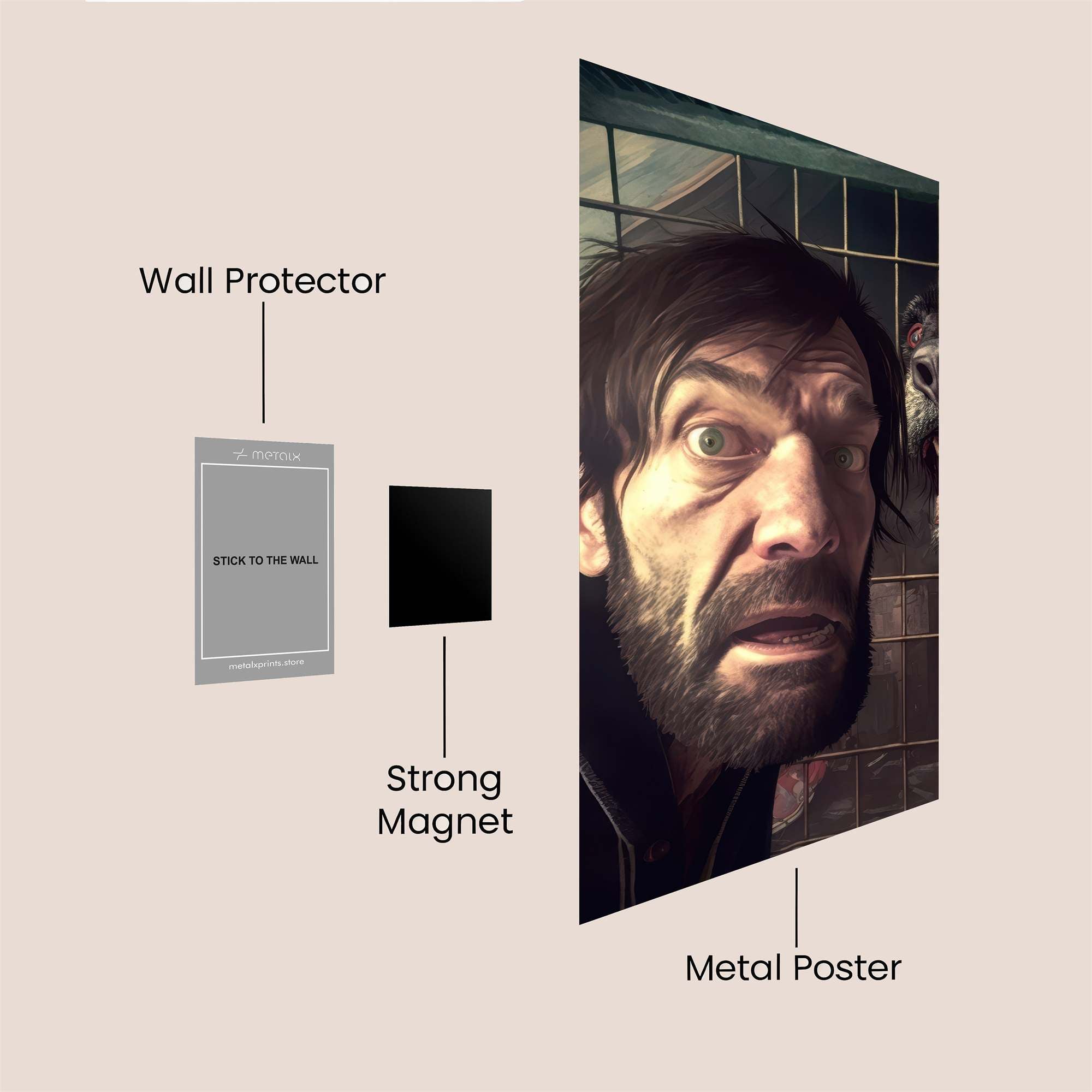 Caged Terror Safe Wall Magnetic / M
