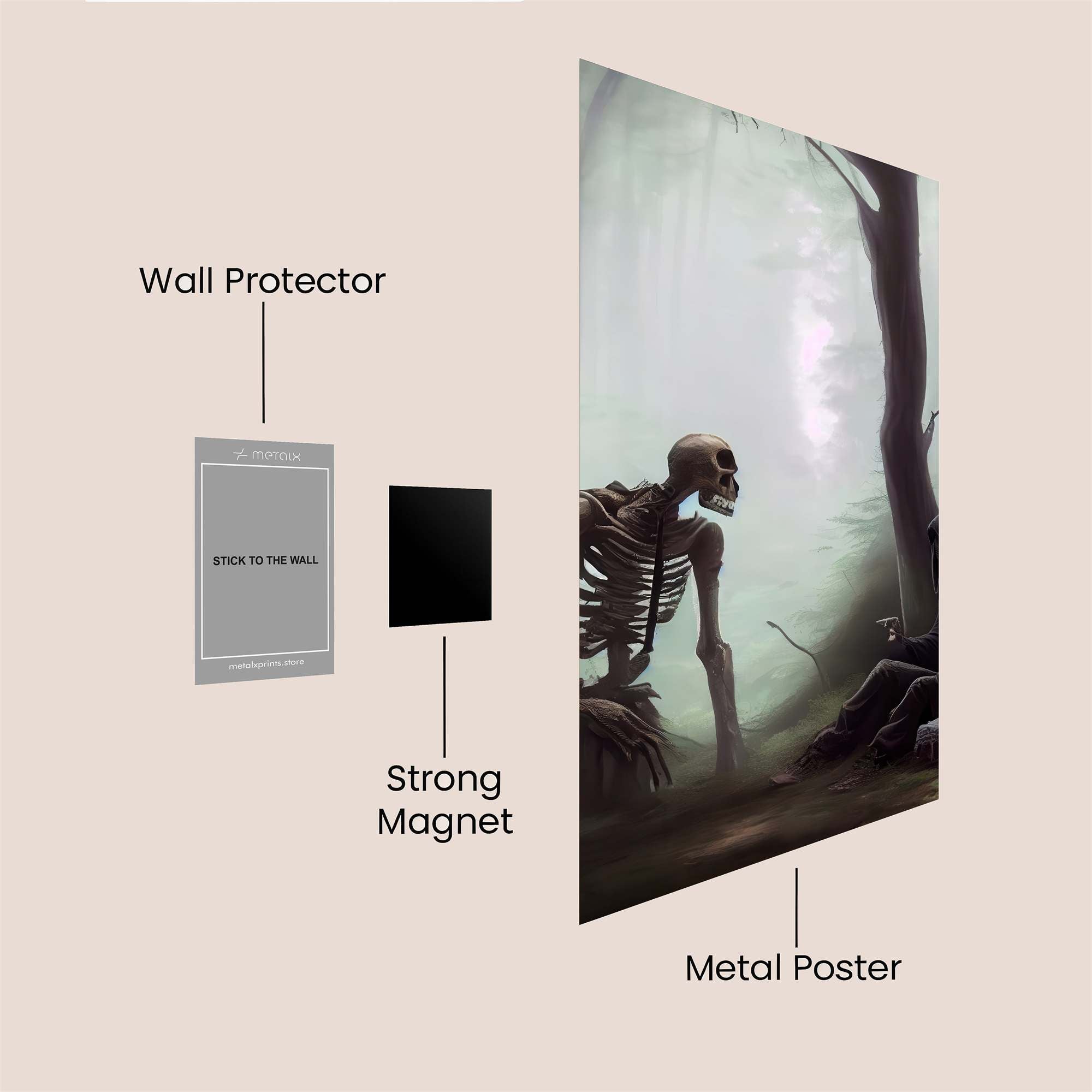 Skeleton Whisper Safe Wall Magnetic / M