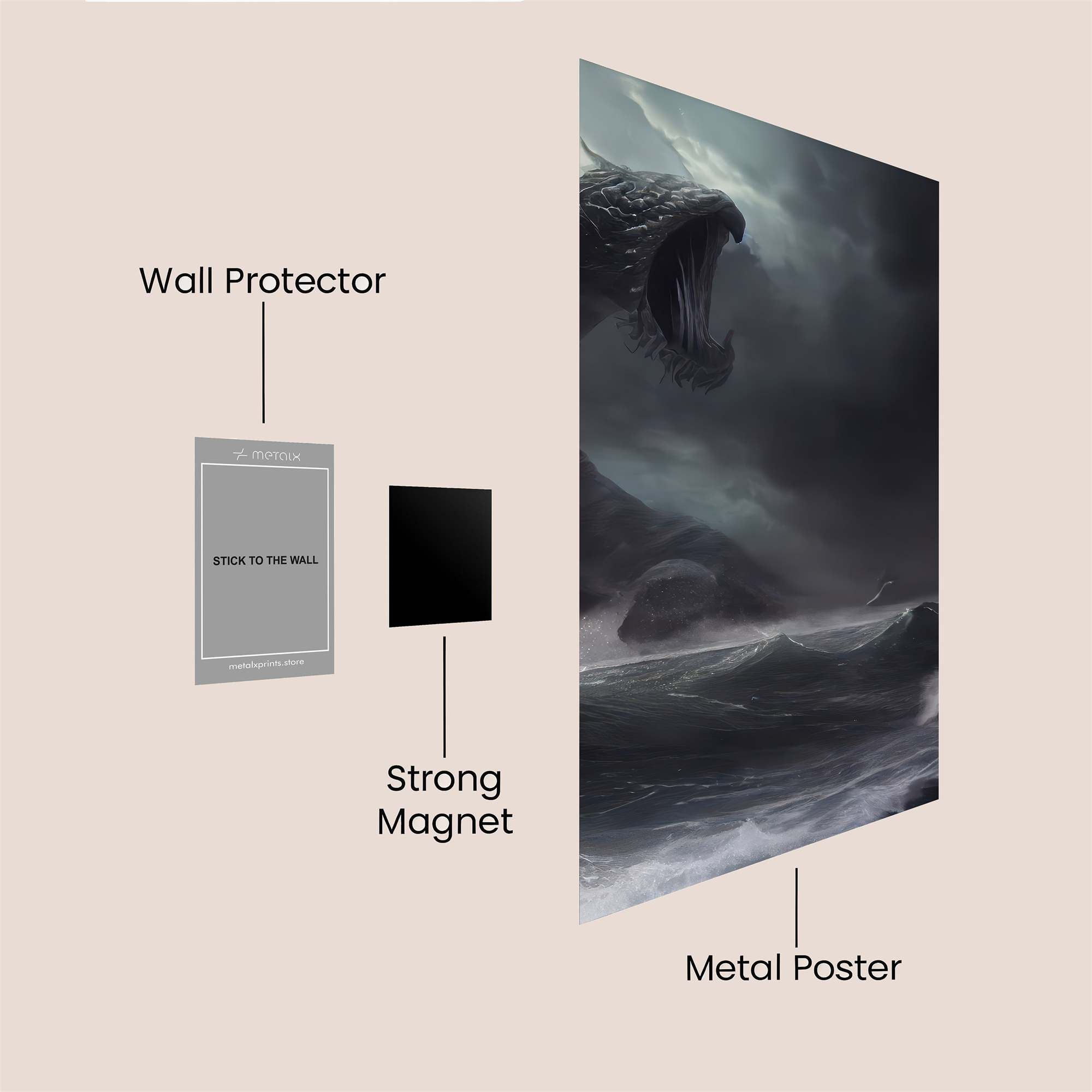 Kraken Fury Safe Wall Magnetic / M