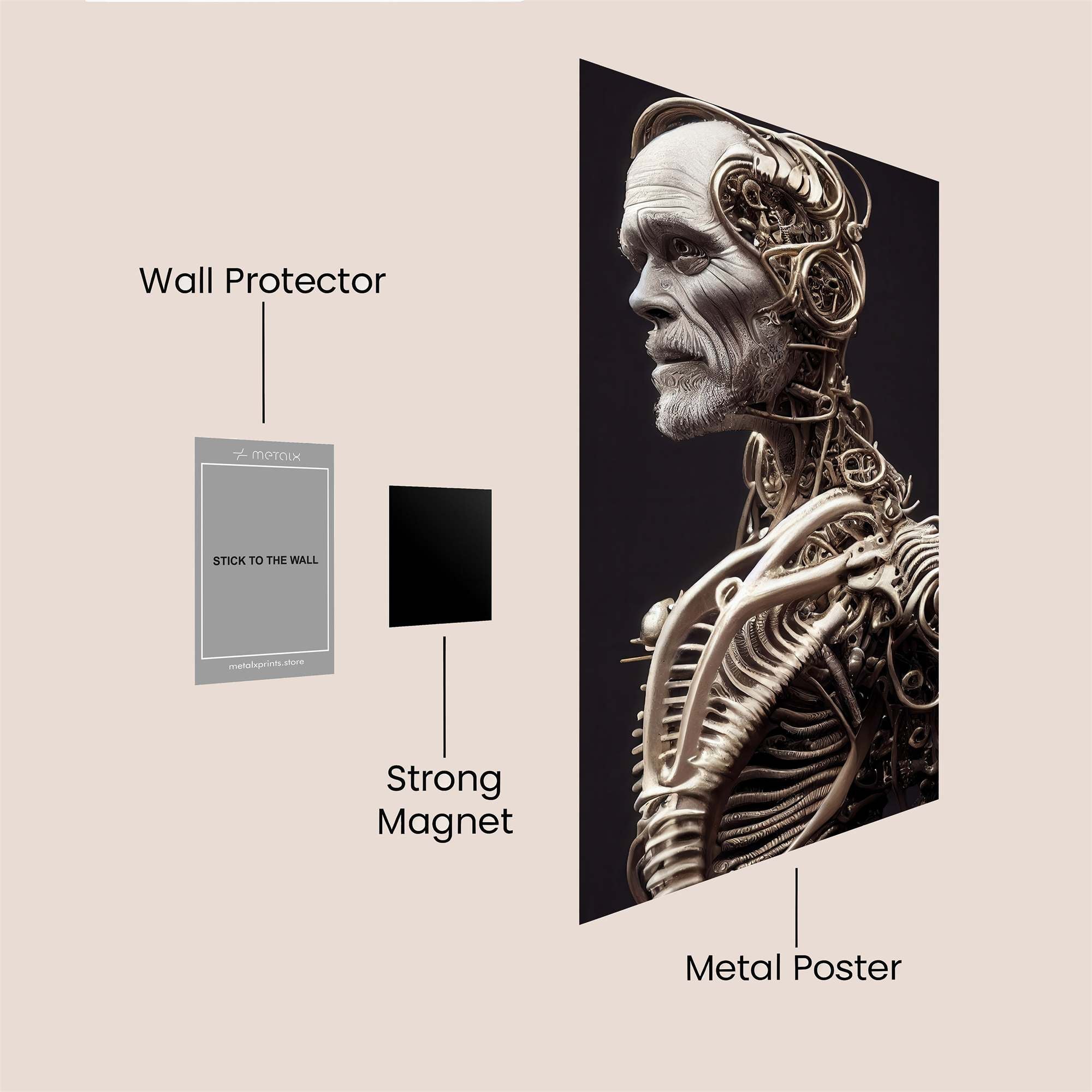 Cyborg Elegance Safe Wall Magnetic / M