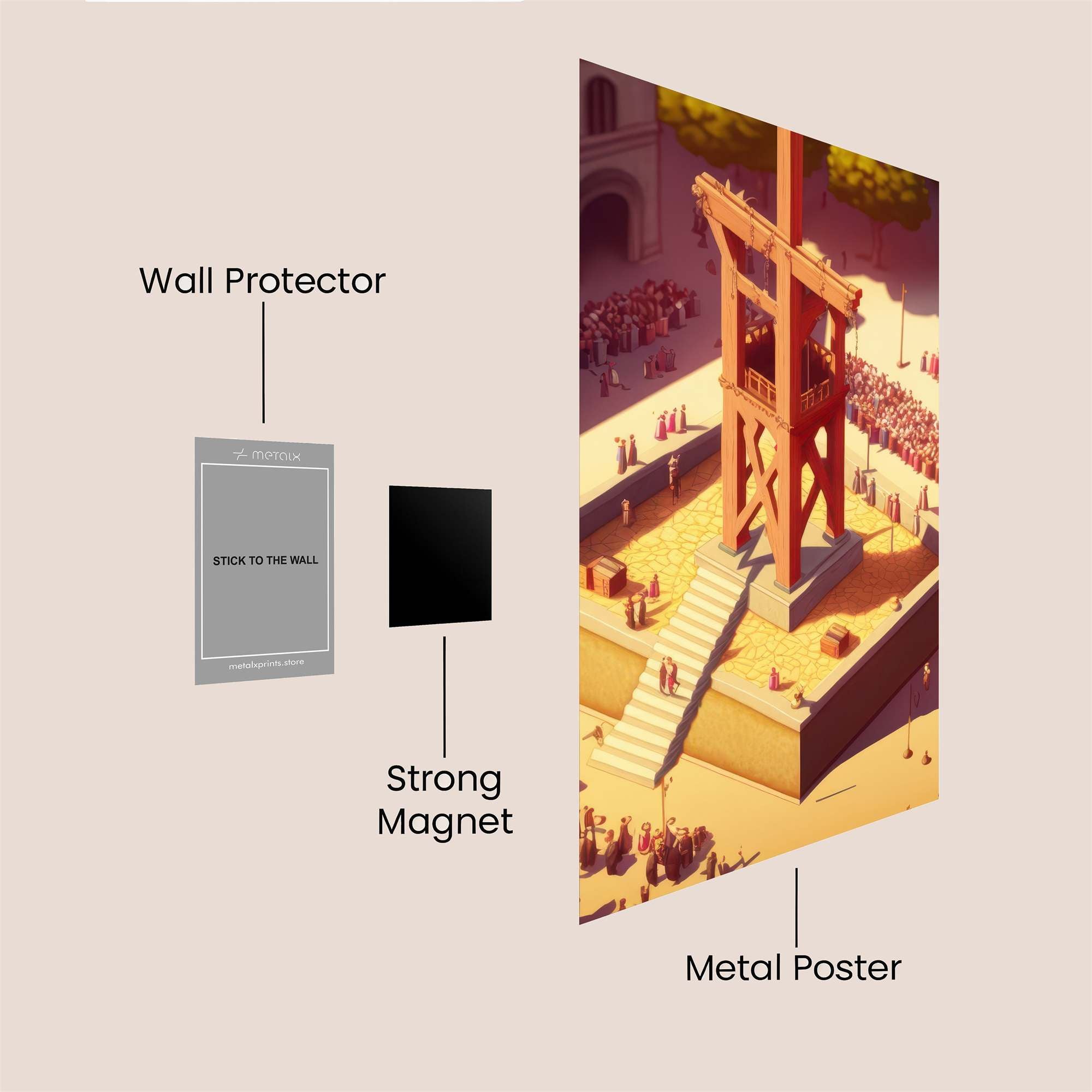 Crucifixion Drama Safe Wall Magnetic / M