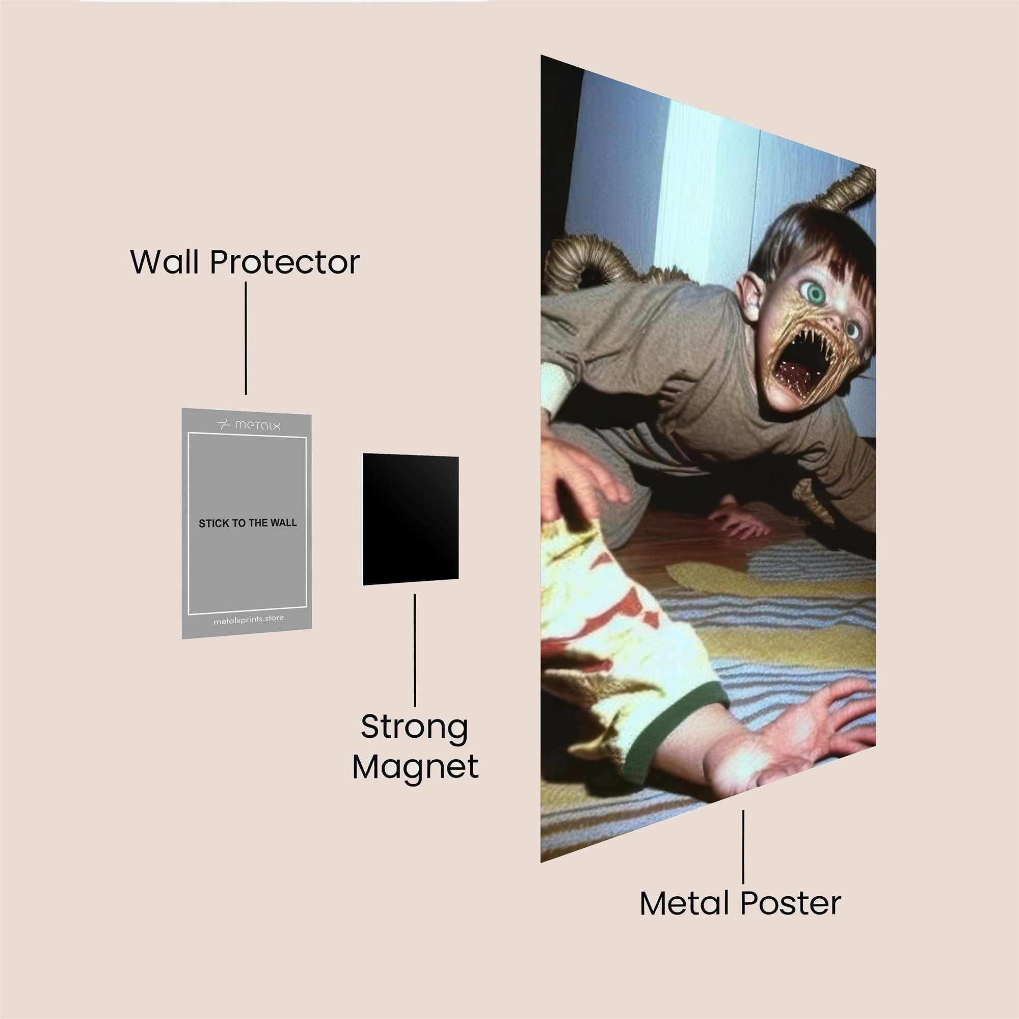 Monster Menace Safe Wall Magnetic / M