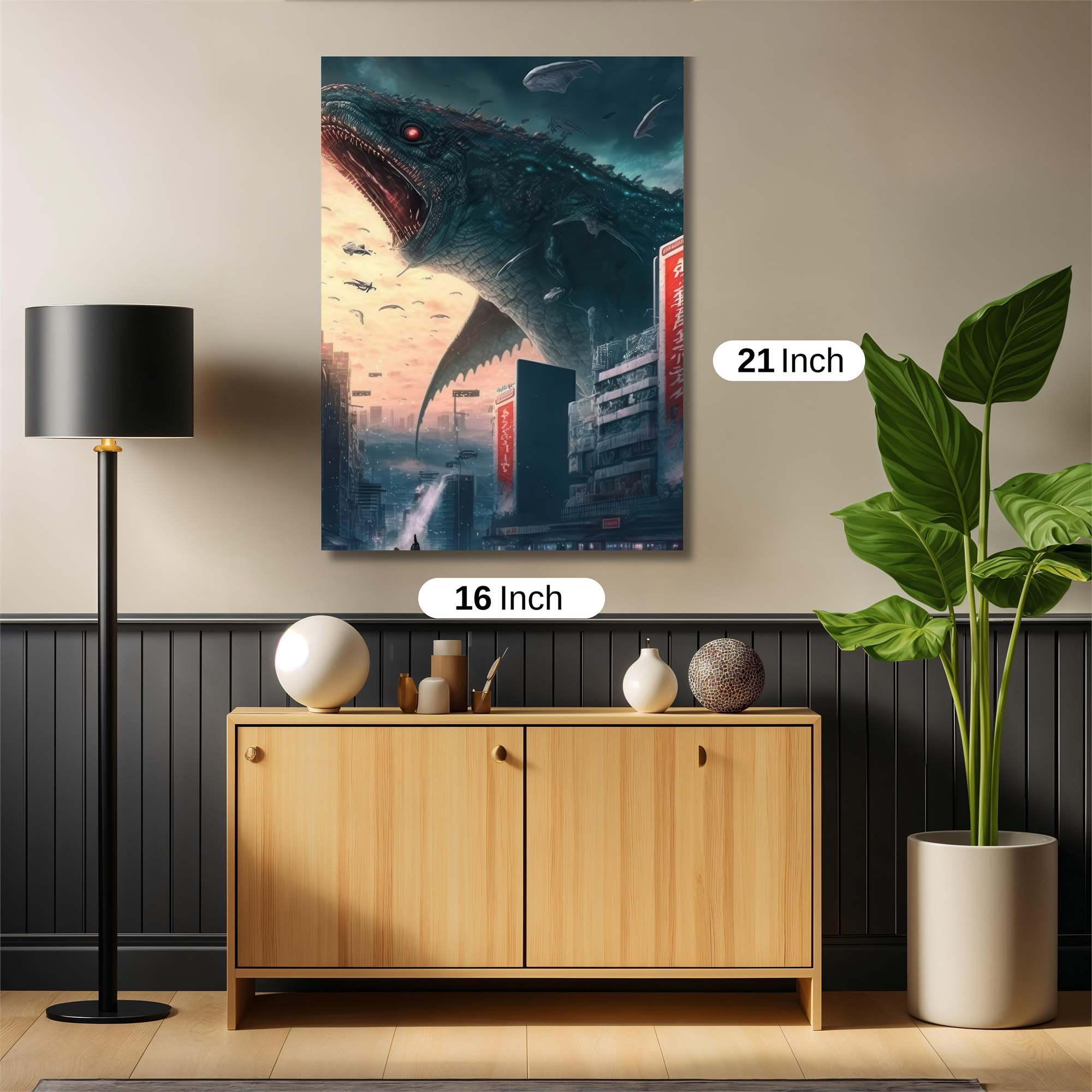 Godzilla Rampage Safe Wall Magnetic / M