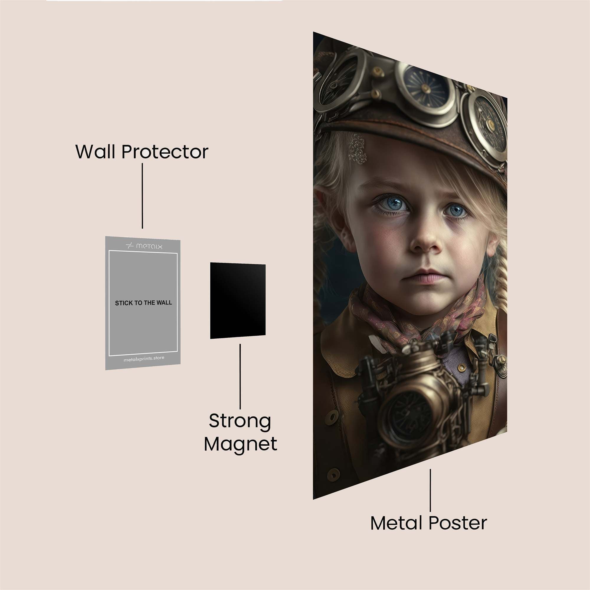 Steampunk Wonder Safe Wall Magnetic / M
