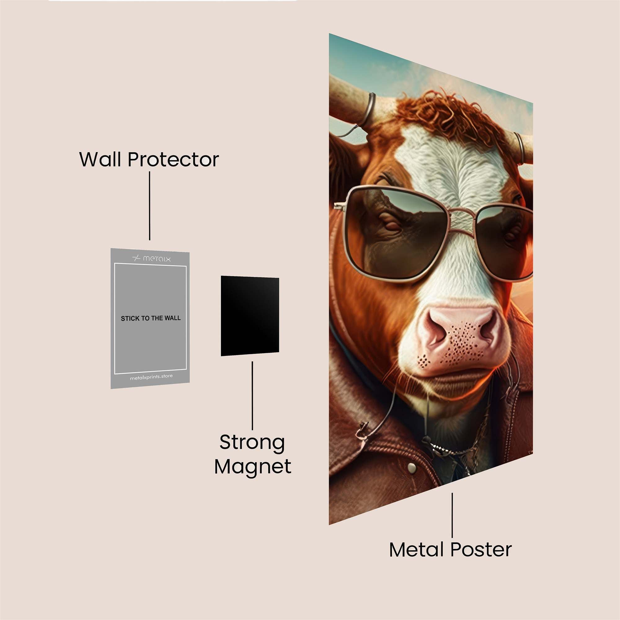 Bovine Rebel Safe Wall Magnetic / M