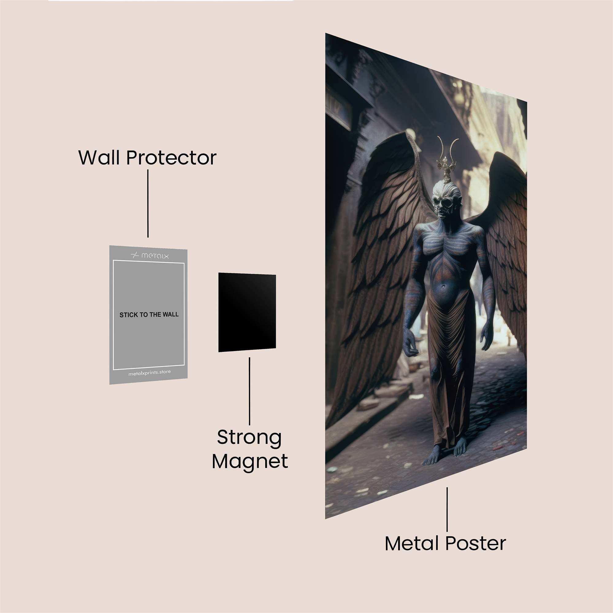 Lucifer Brooding Safe Wall Magnetic / M