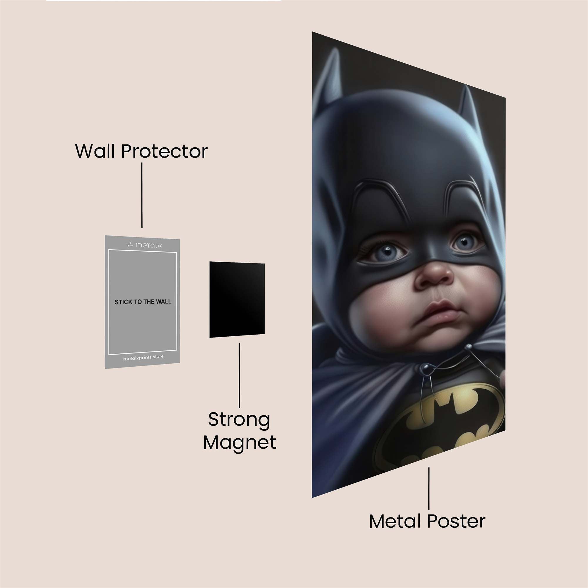 Batman Brooding Safe Wall Magnetic / M