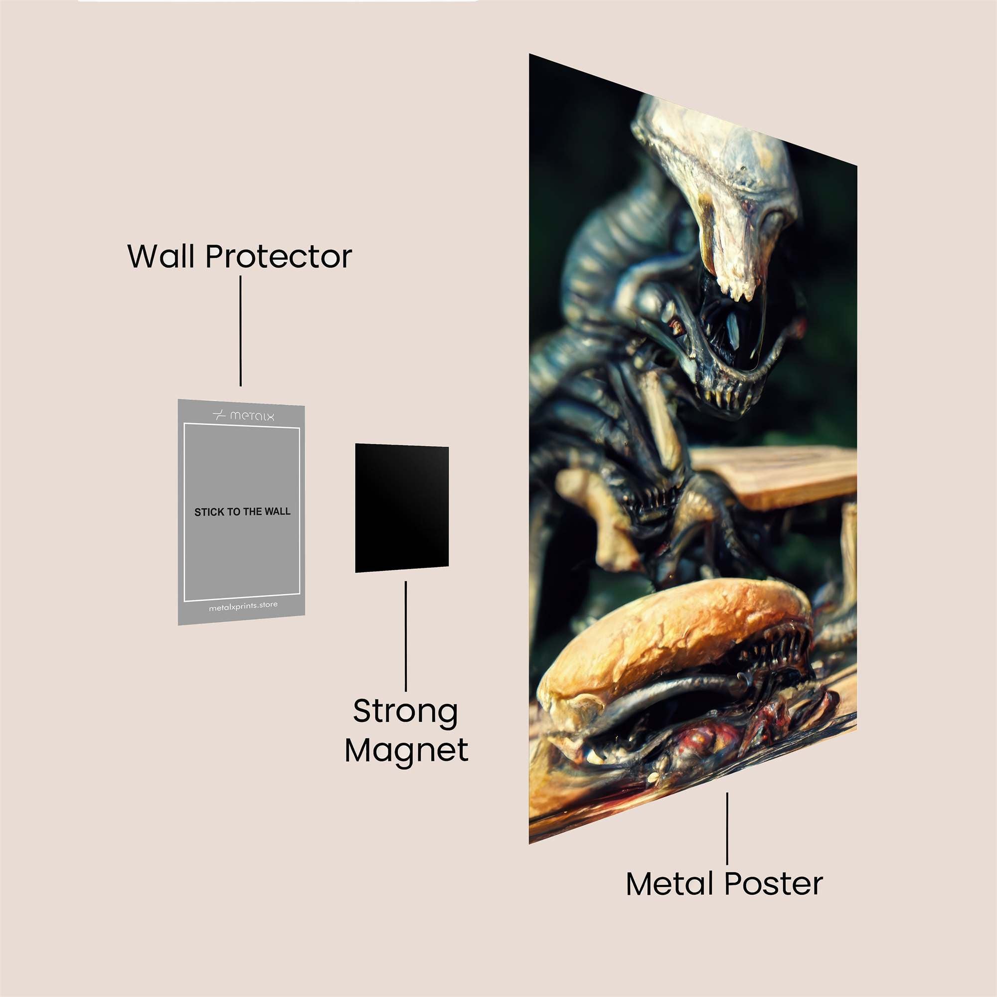 Xenomorph Feast Safe Wall Magnetic / M