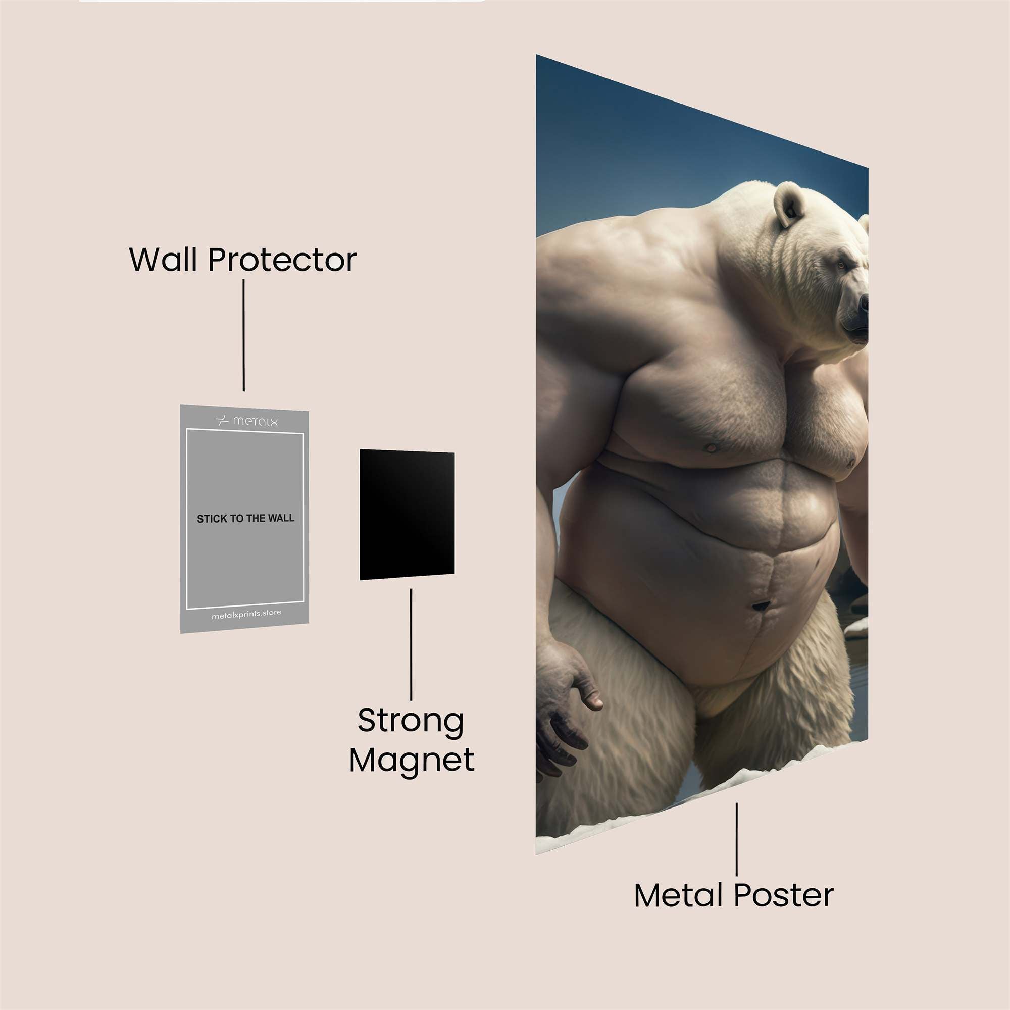 Polar Menace Safe Wall Magnetic / M