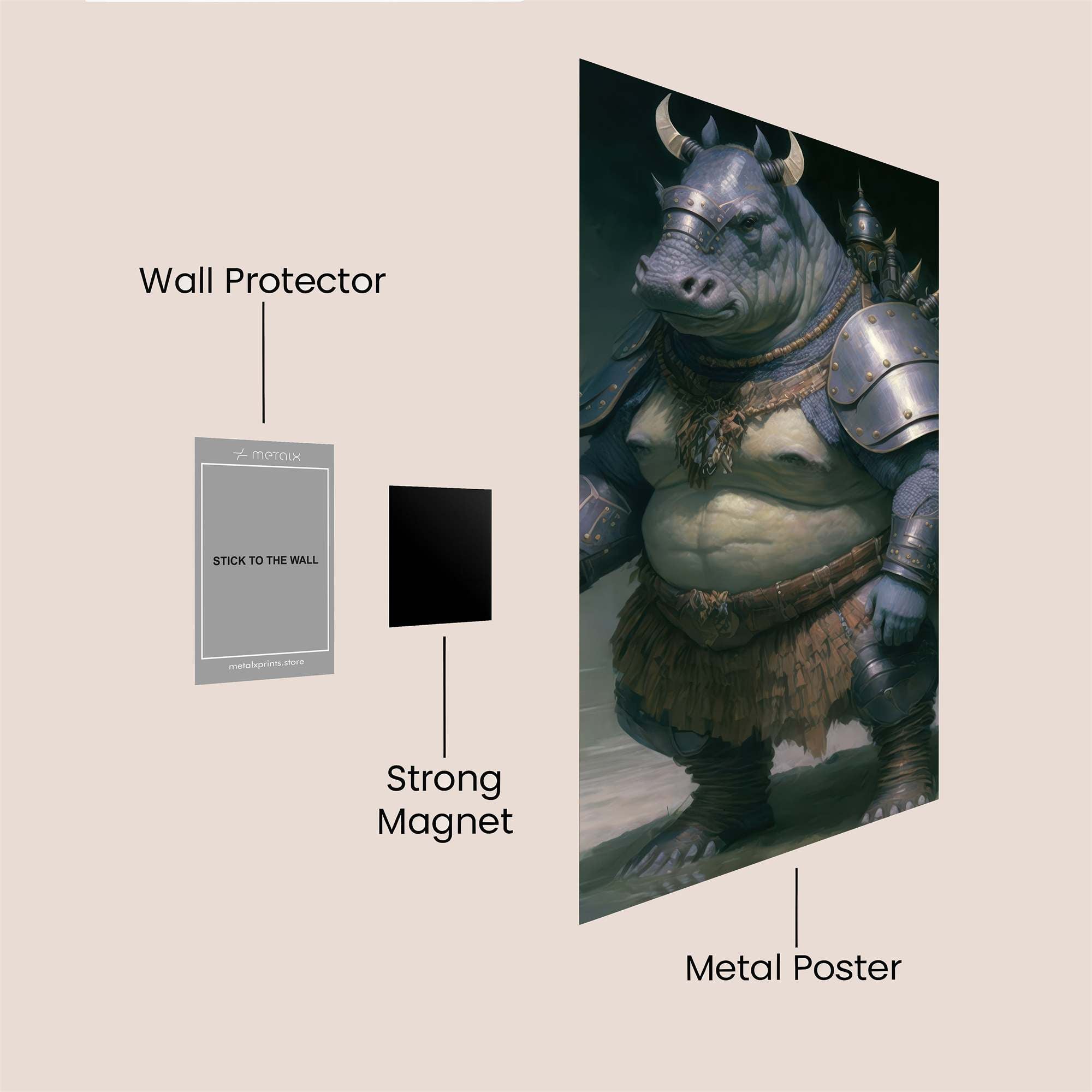 Warrior Rhino Safe Wall Magnetic / M