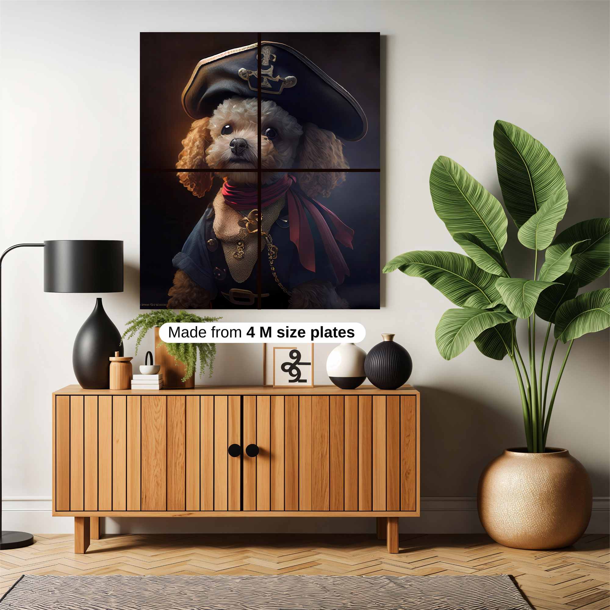 Poodle Pirate Safe Wall Magnetic / M