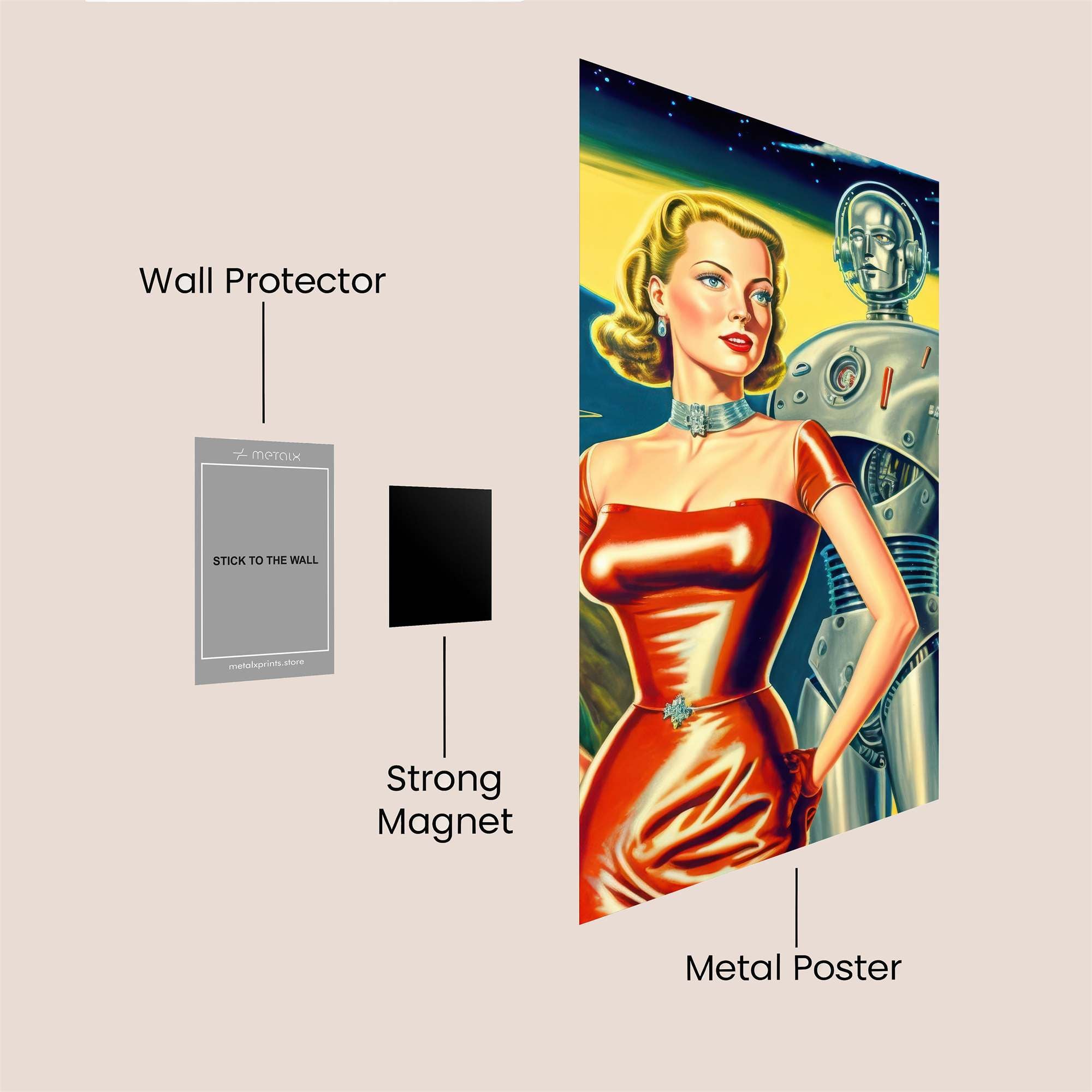 Robot Romance Safe Wall Magnetic / M