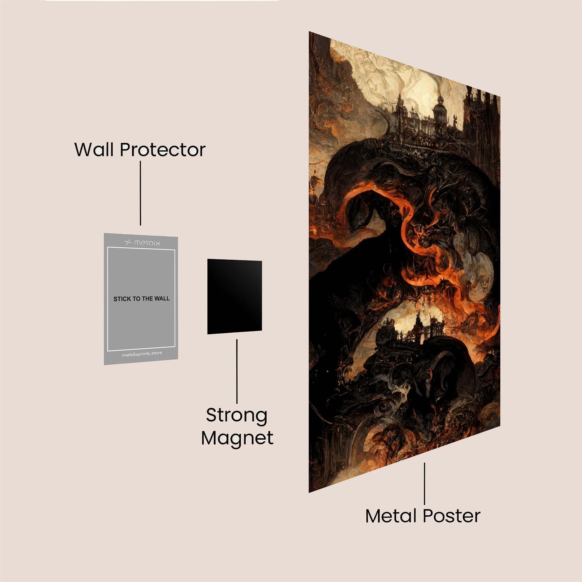 Hellish Descent Safe Wall Magnetic / M