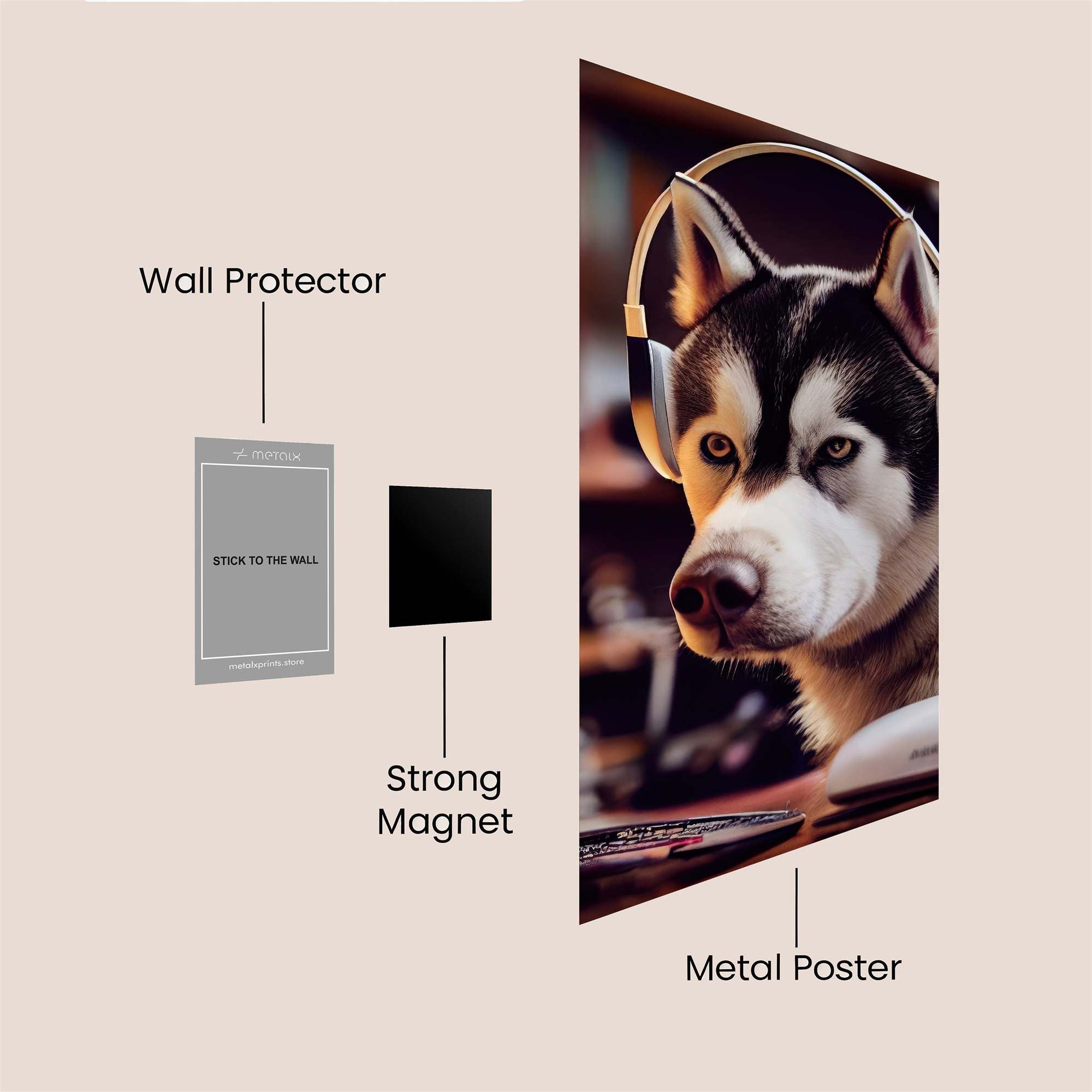 Husky Hacker Safe Wall Magnetic / M