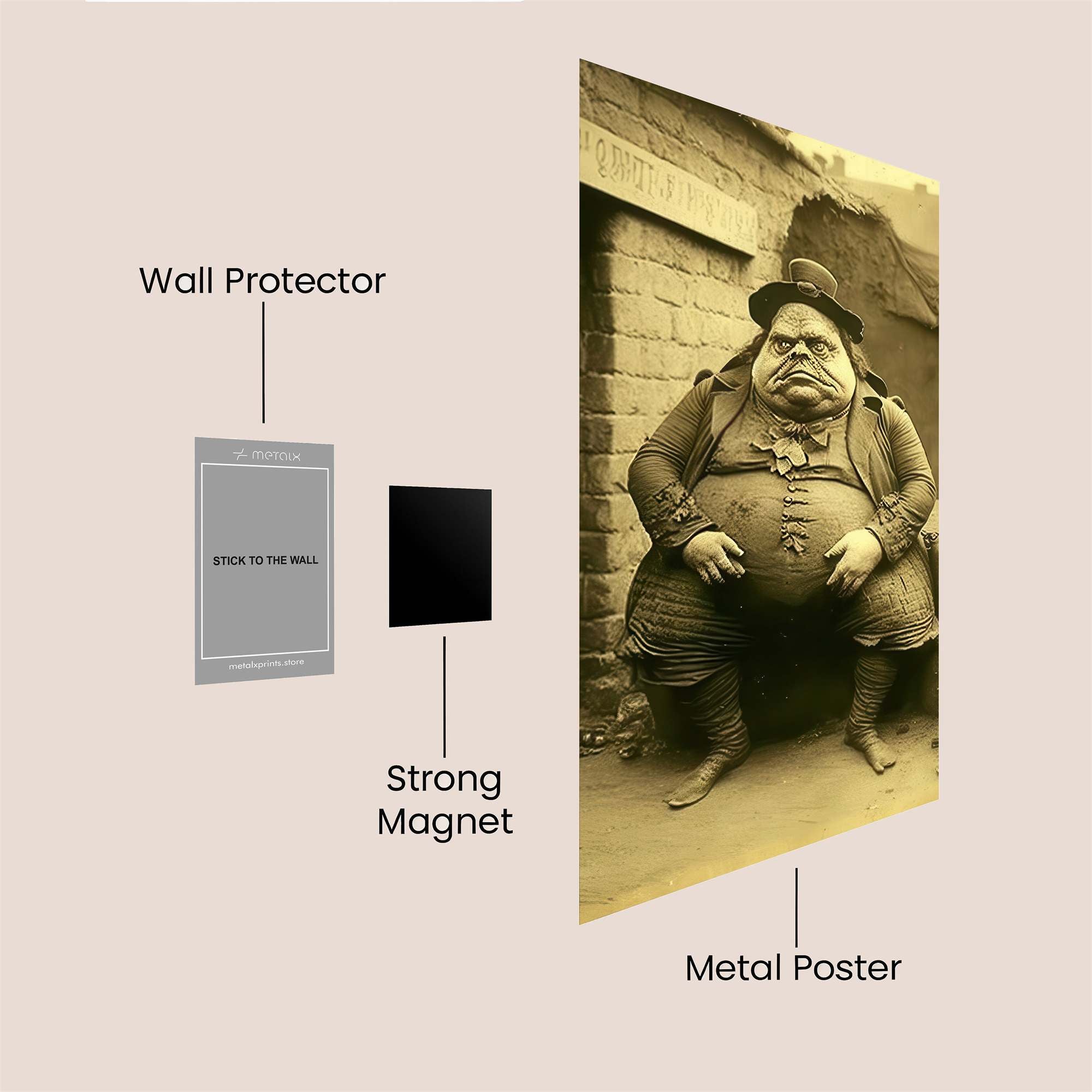 Gargoyle Grumpy Safe Wall Magnetic / M