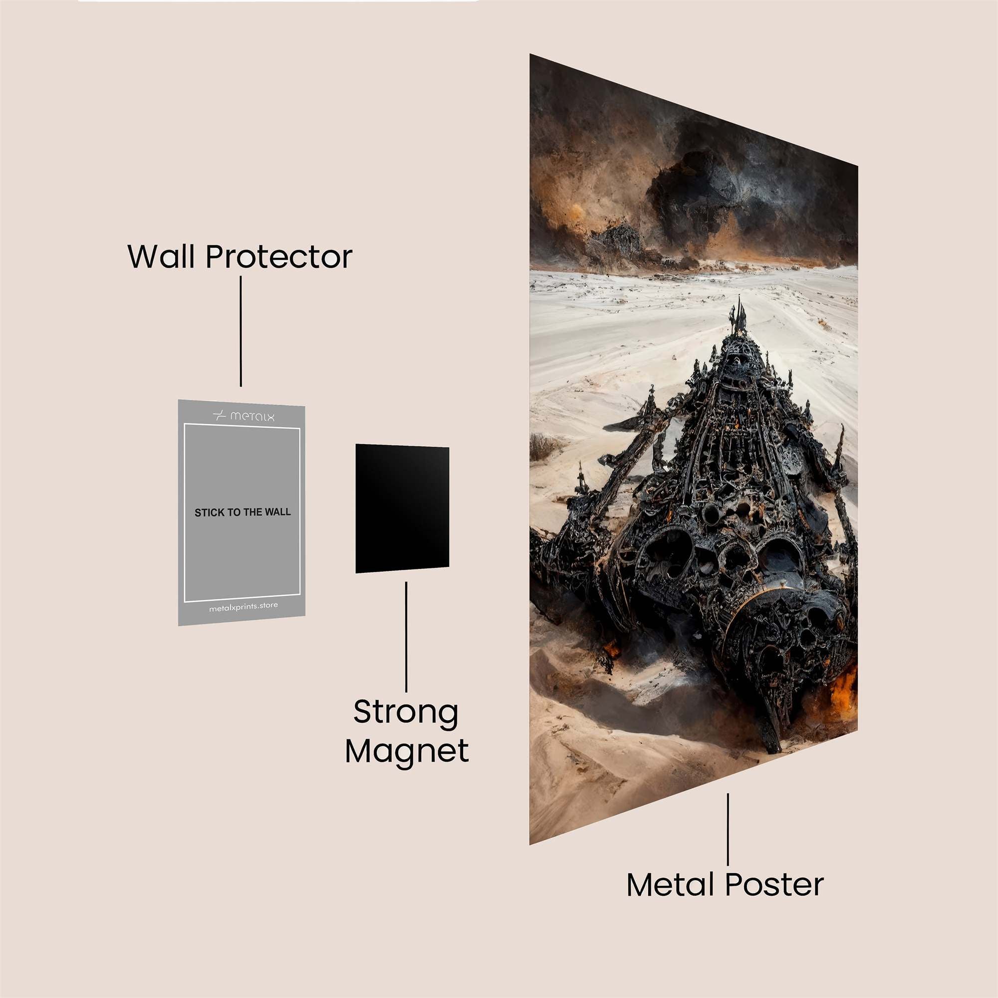 Wrecked Desolation Safe Wall Magnetic / M