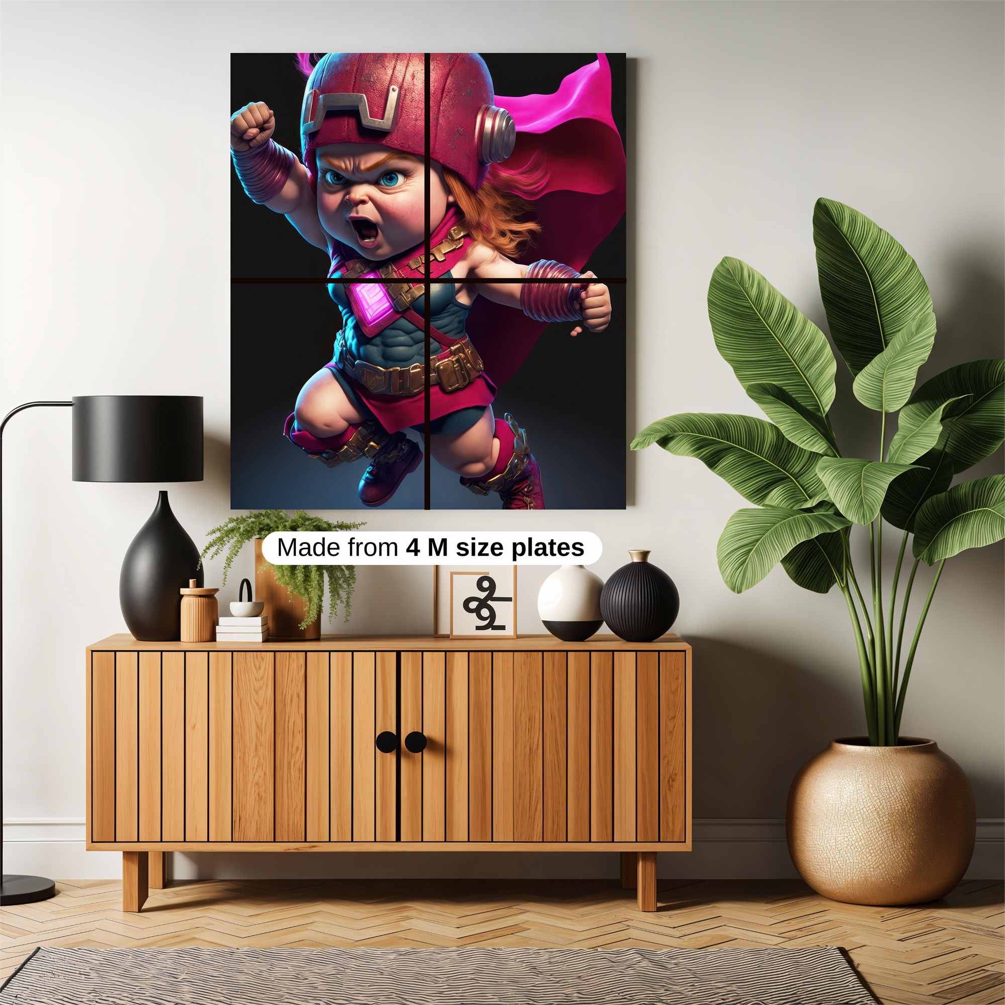Helmeted Heroine Safe Wall Magnetic / M