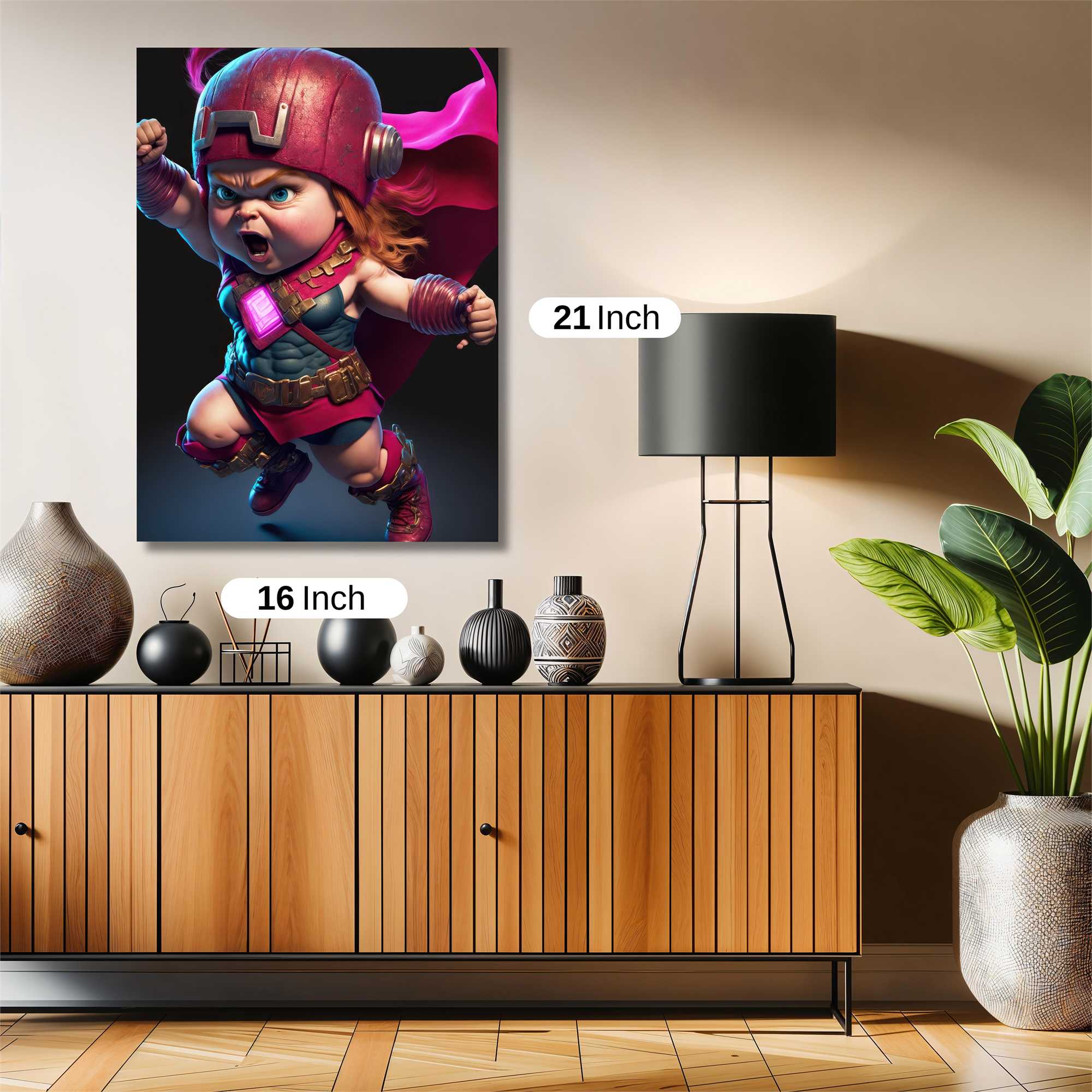 Helmeted Heroine Safe Wall Magnetic / M