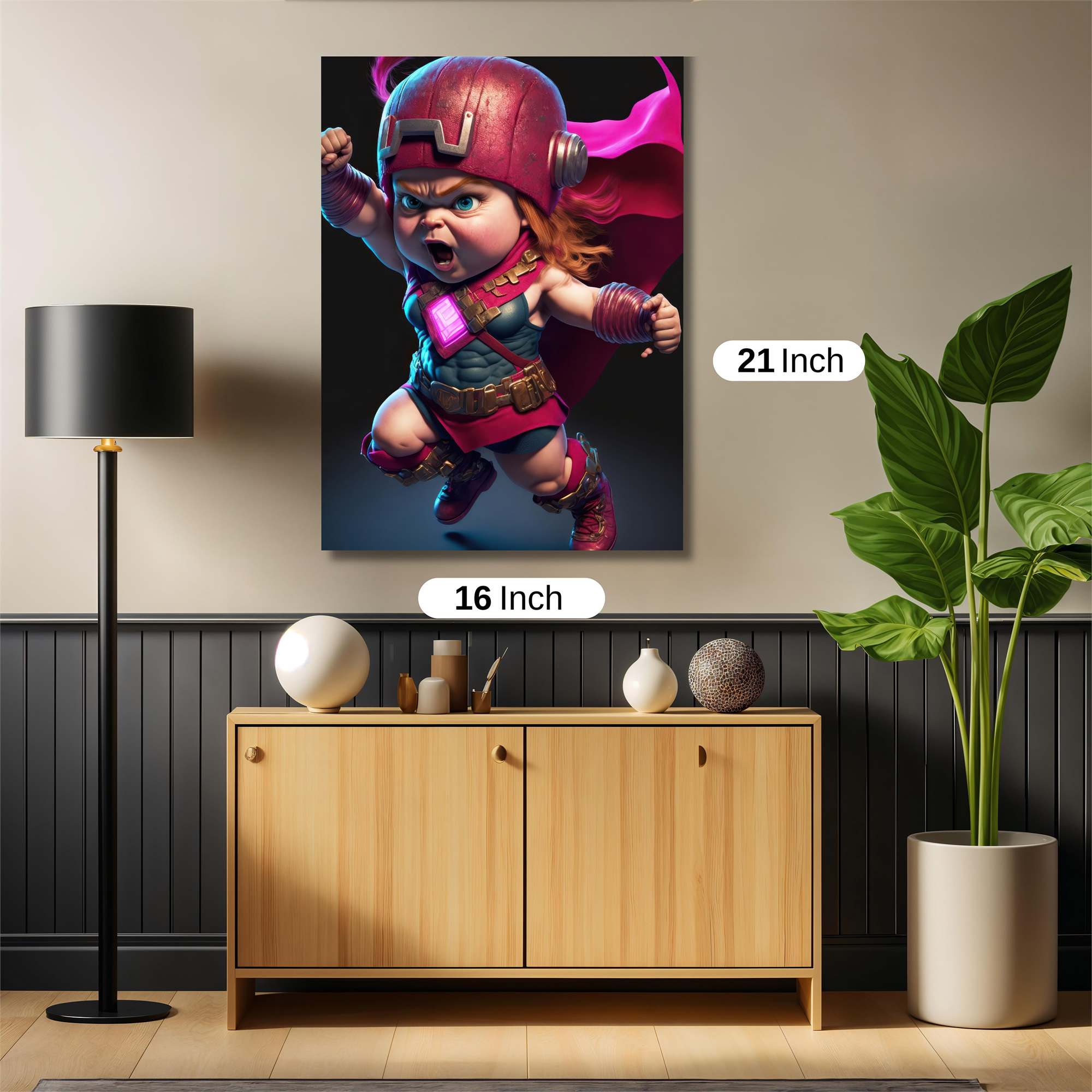 Helmeted Heroine Safe Wall Magnetic / M