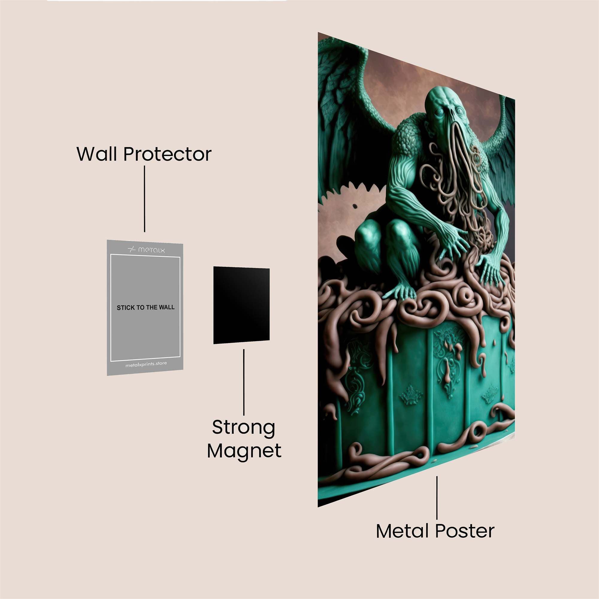 Cthulhu Cake Safe Wall Magnetic / M