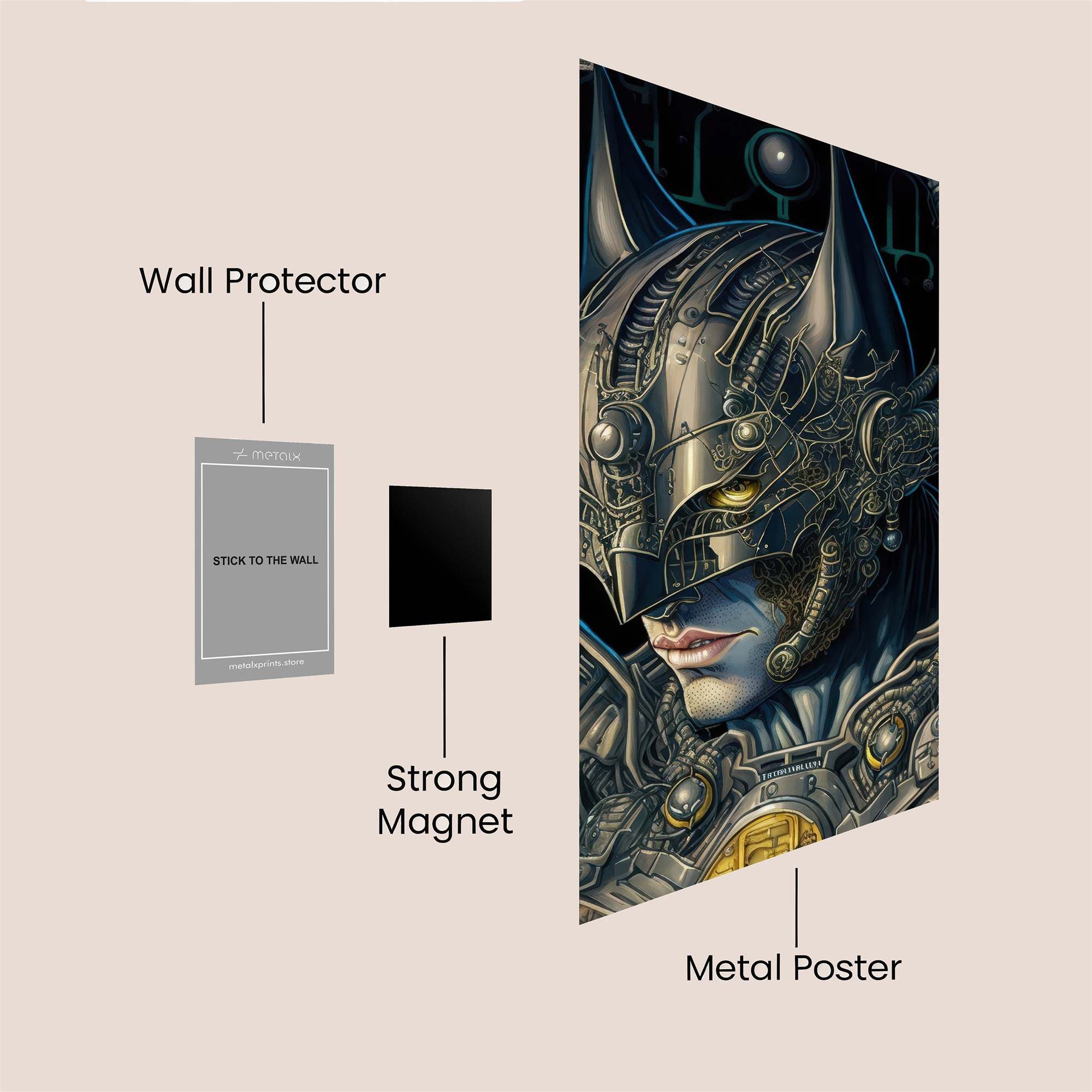 Batman Steampunk Safe Wall Magnetic / M