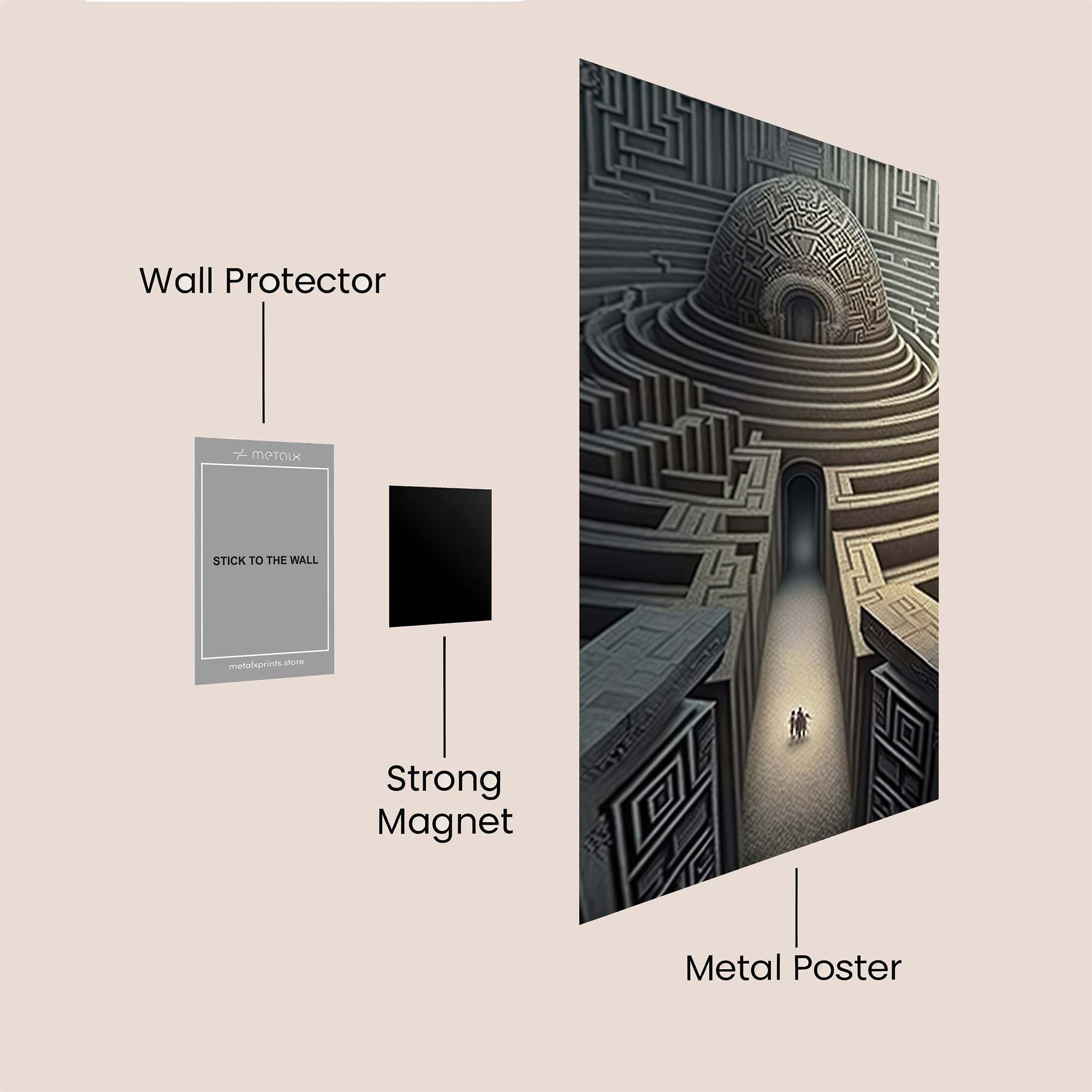 Labyrinth Enigma Safe Wall Magnetic / M