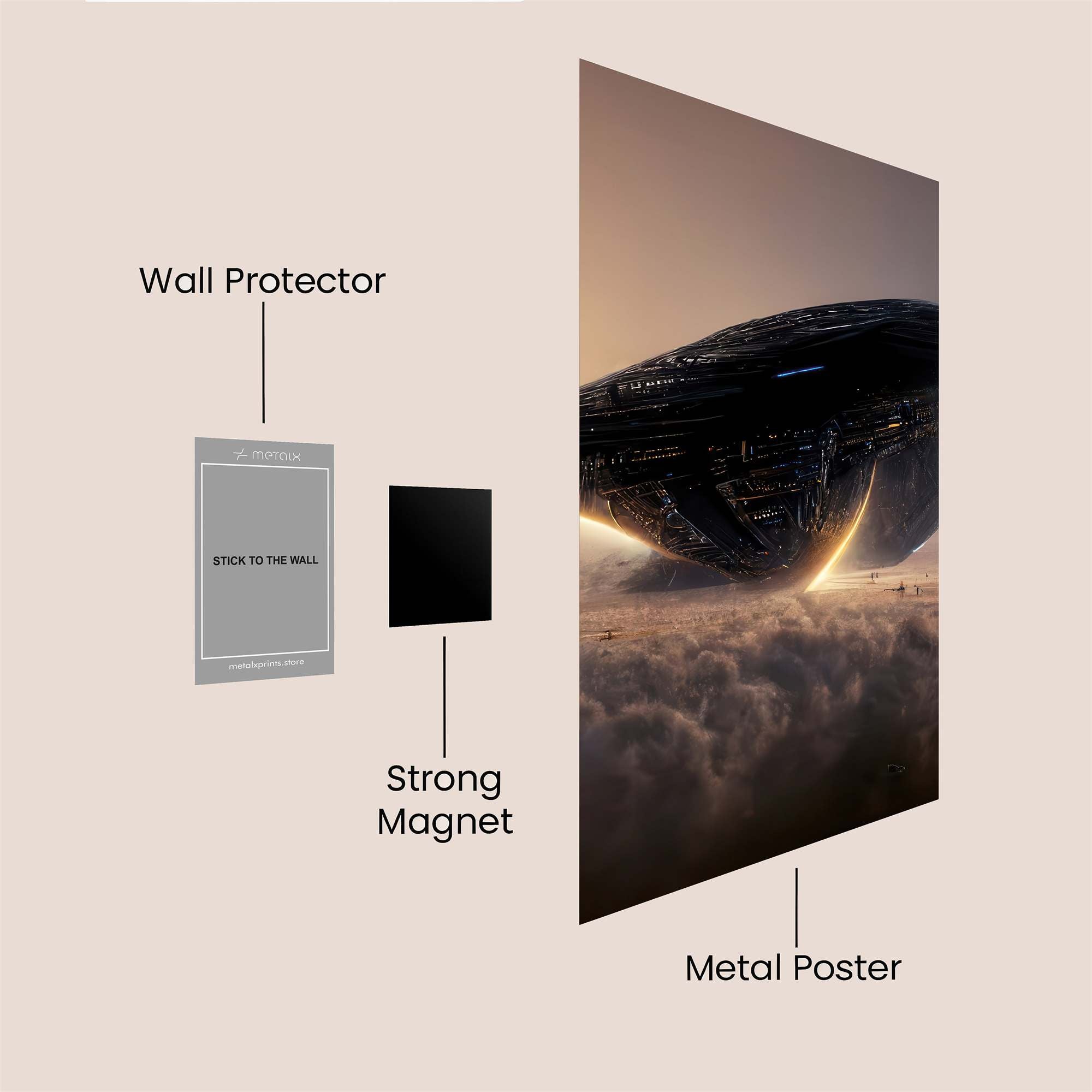 Alien Arrival Safe Wall Magnetic / M