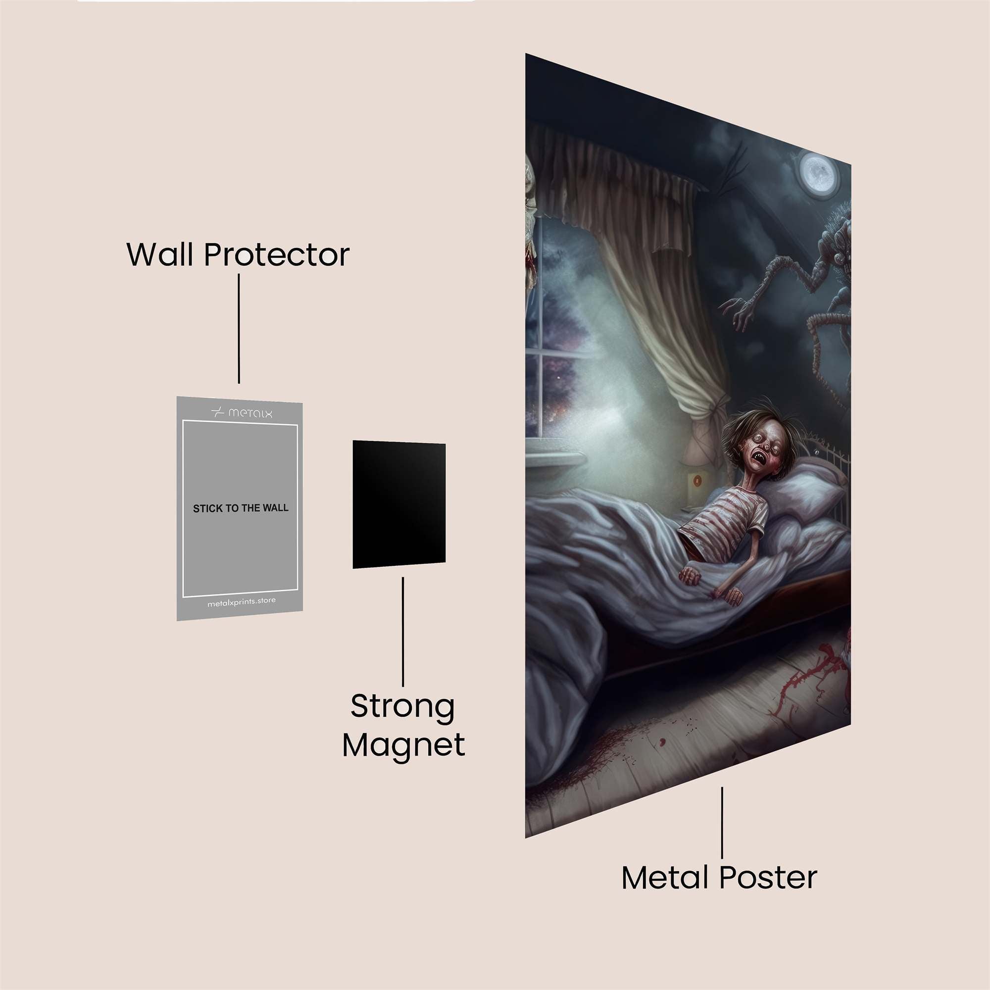Nightmare Unleashed Safe Wall Magnetic / M