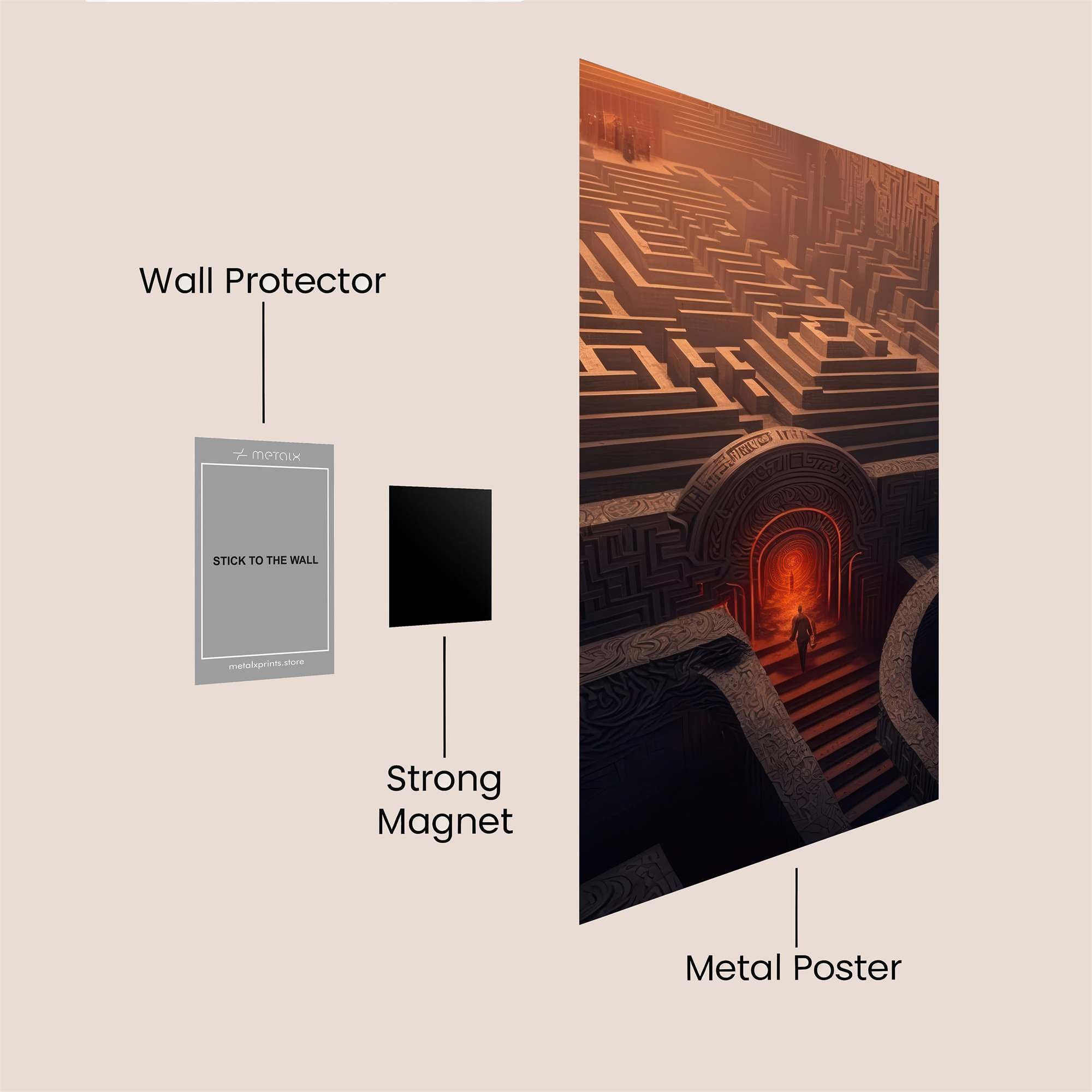 Labyrinth Enigma Safe Wall Magnetic / M