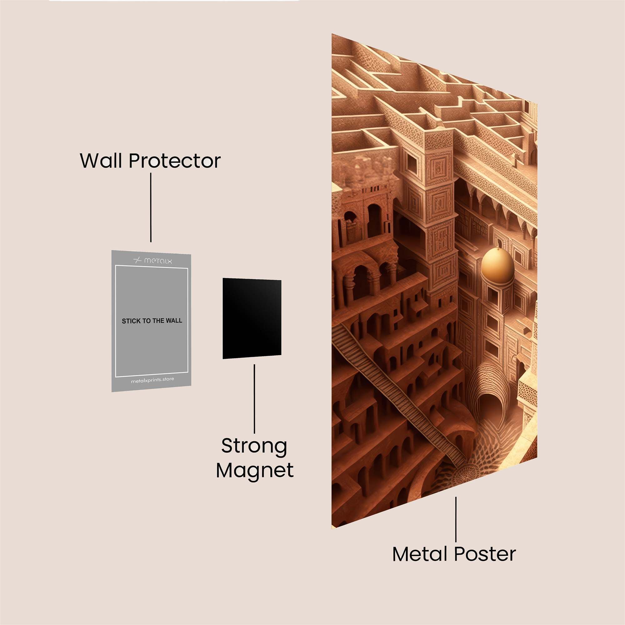 Labyrinthine Enigma Safe Wall Magnetic / M