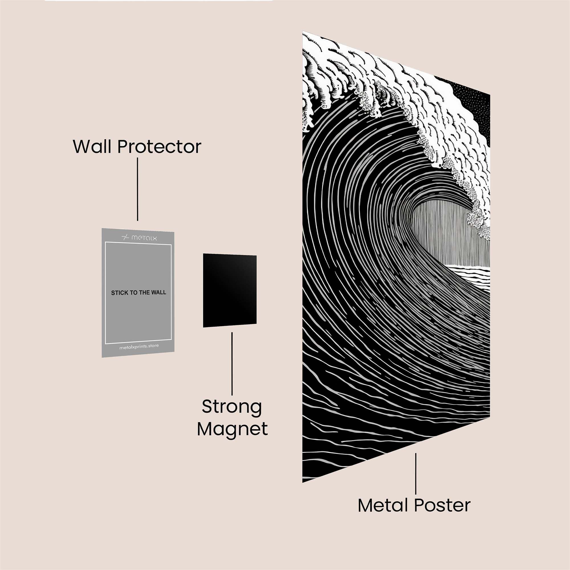 Wave Whimsy Safe Wall Magnetic / M