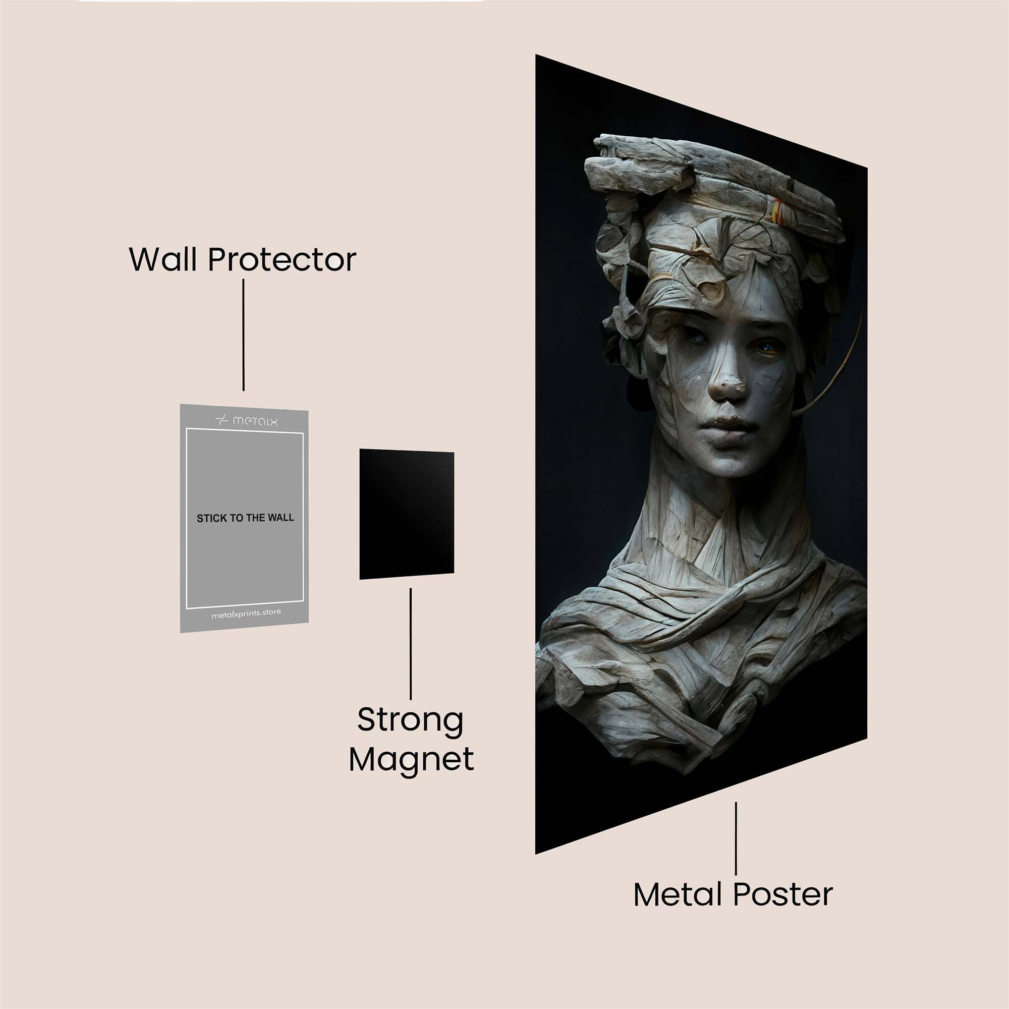 Stone Serenity Safe Wall Magnetic / M