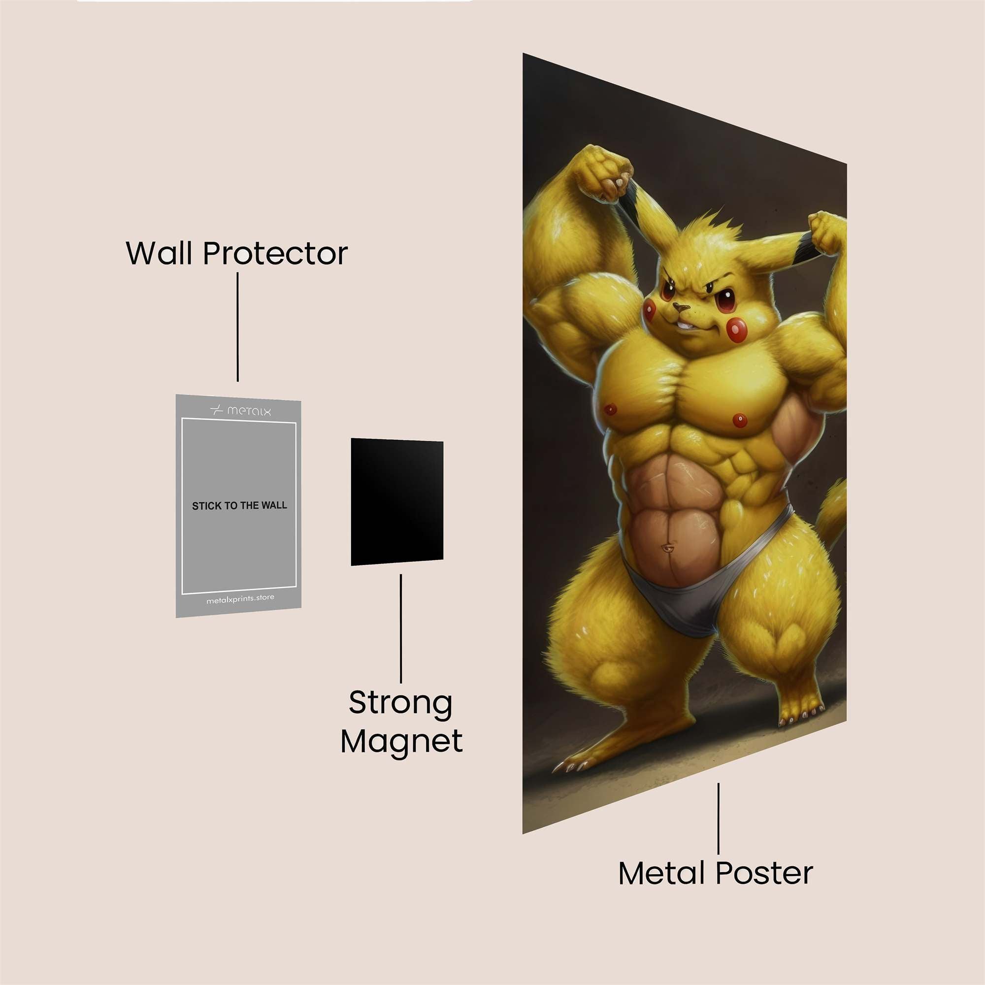 Pikachu Power Safe Wall Magnetic / M