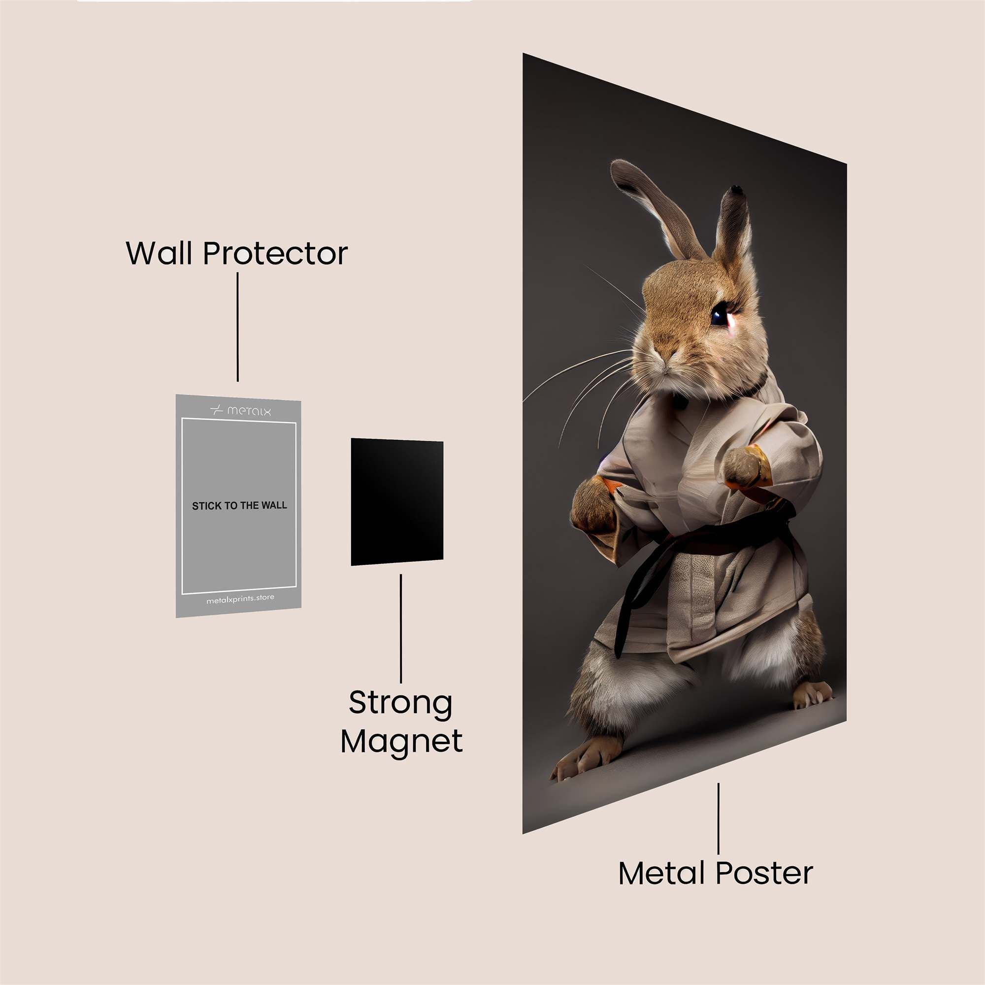 Rabbit Warrior Safe Wall Magnetic / M