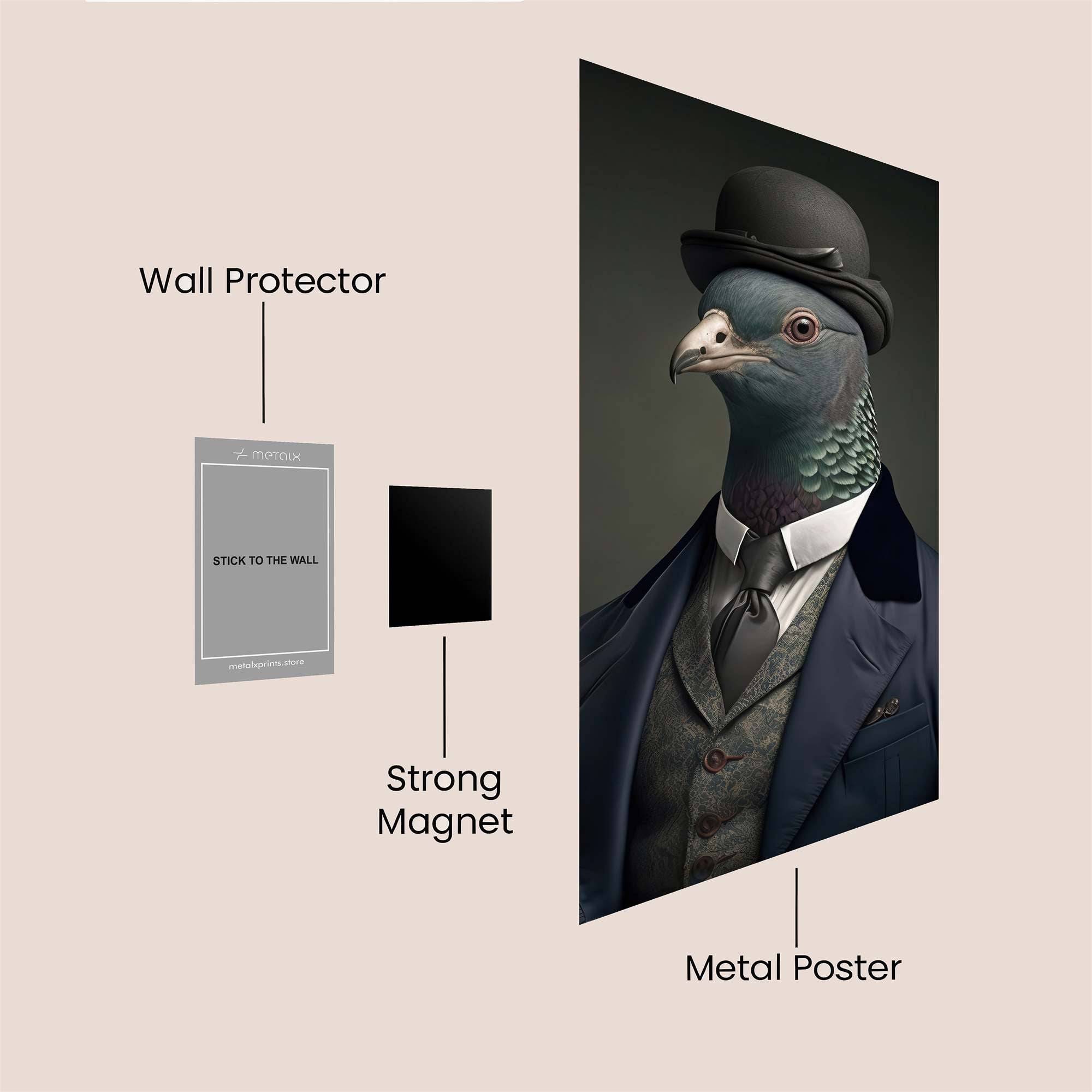 Pigeon Dapper Safe Wall Magnetic / M