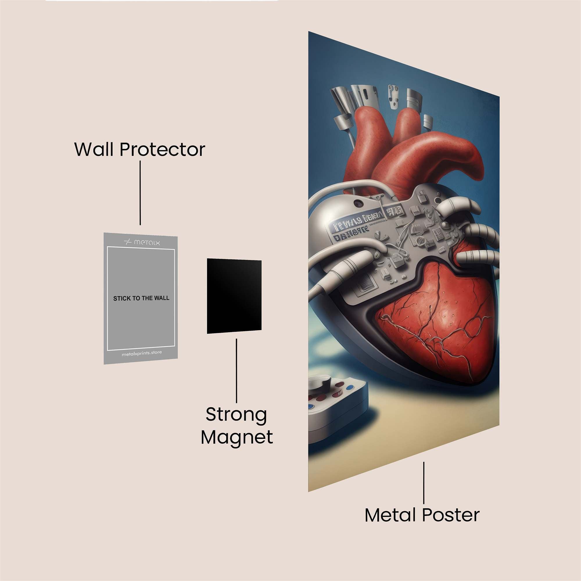 Heartbeat Echo Safe Wall Magnetic / M
