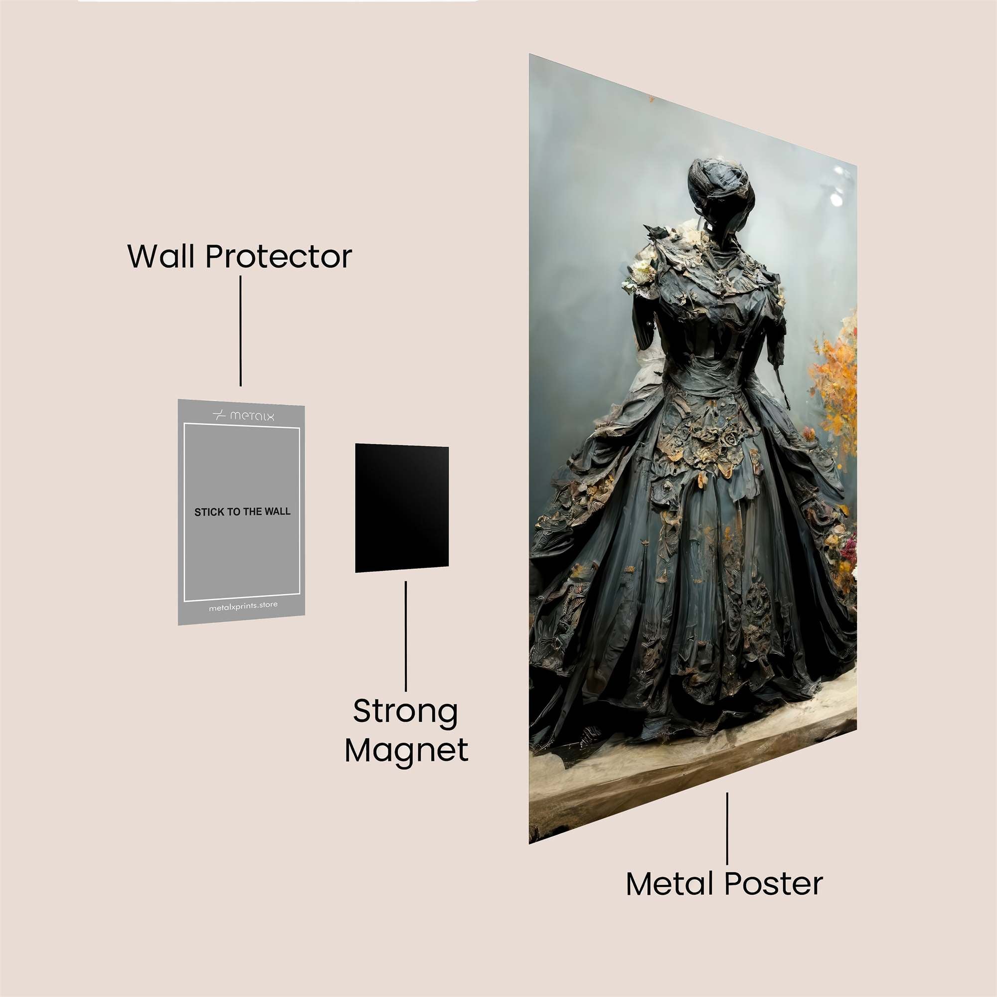 Gothic Elegance Safe Wall Magnetic / M