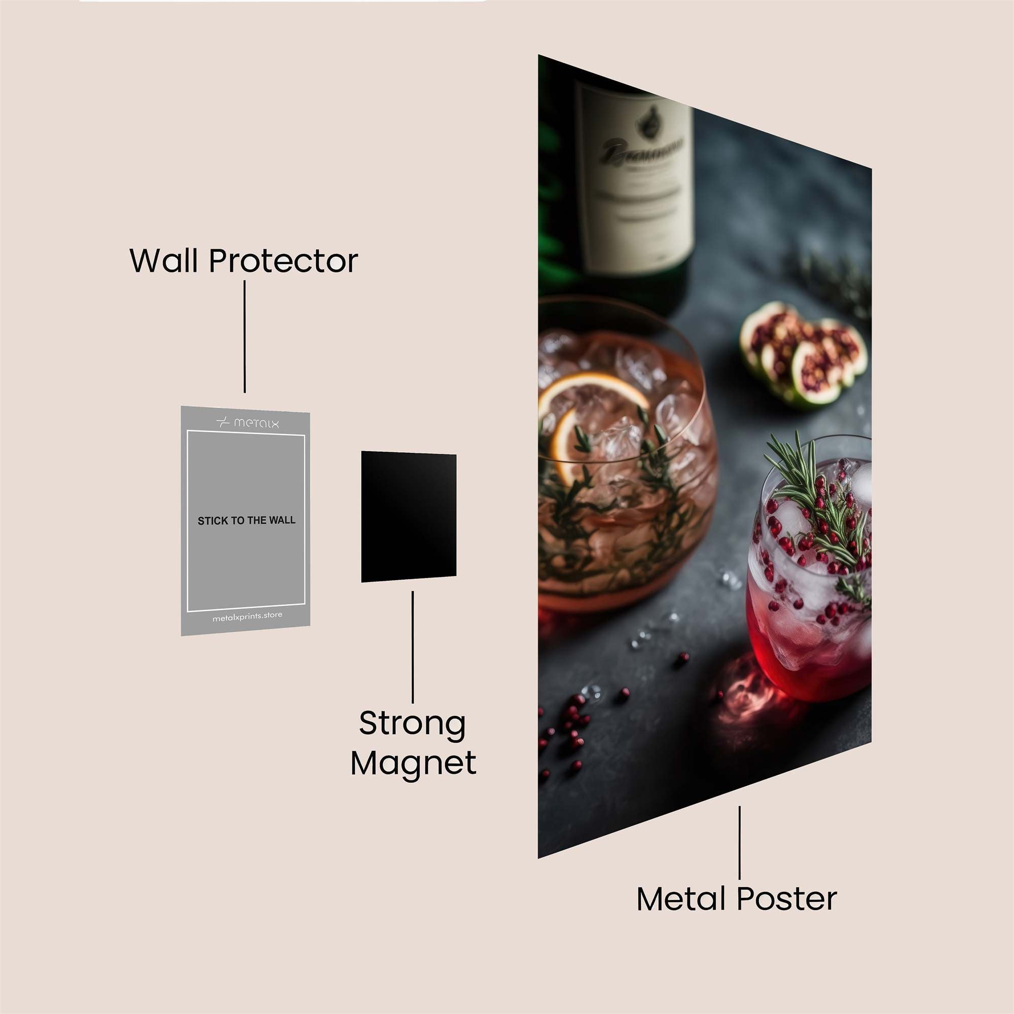 Pomegranate Serenity Safe Wall Magnetic / M