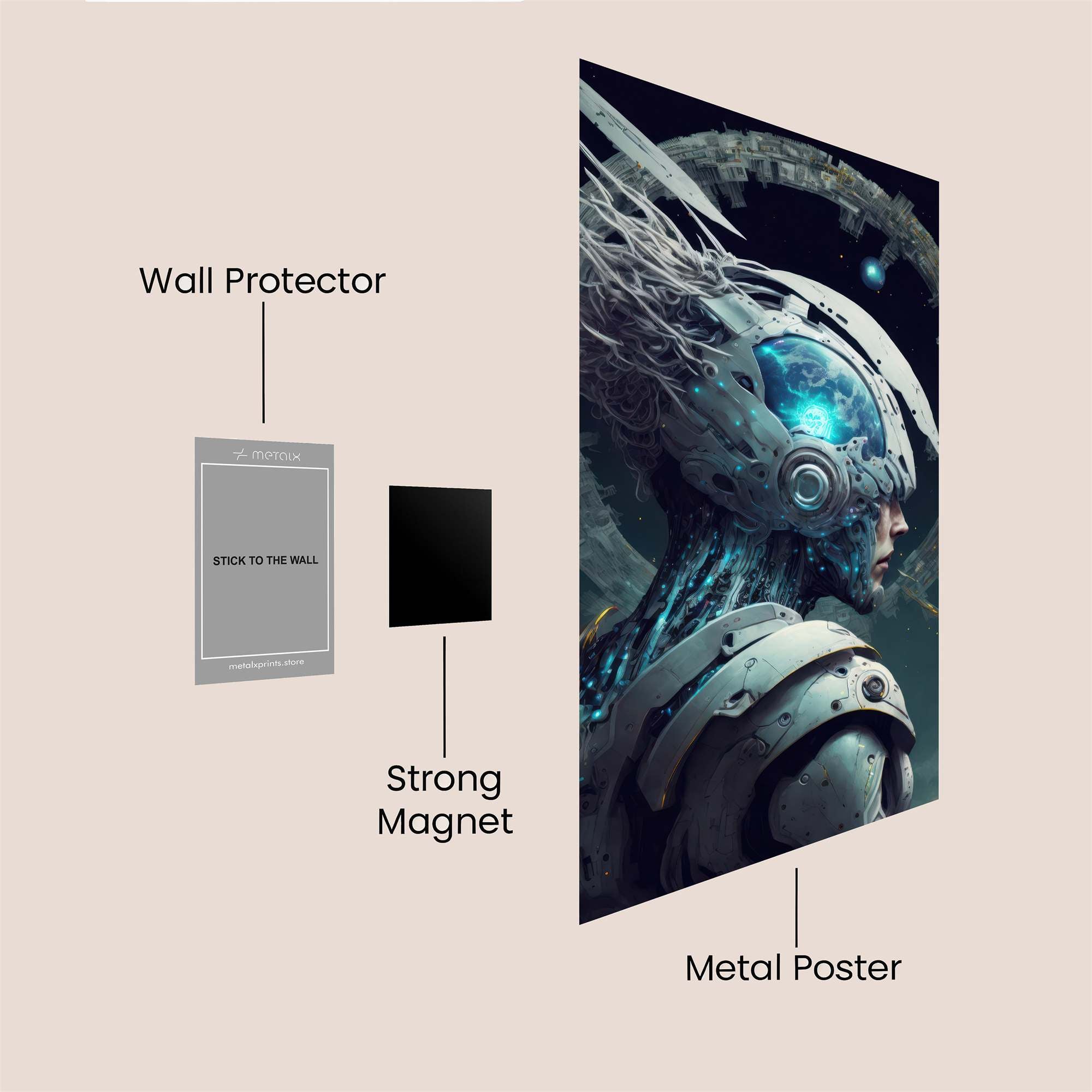 Cyber Serenity Safe Wall Magnetic / M