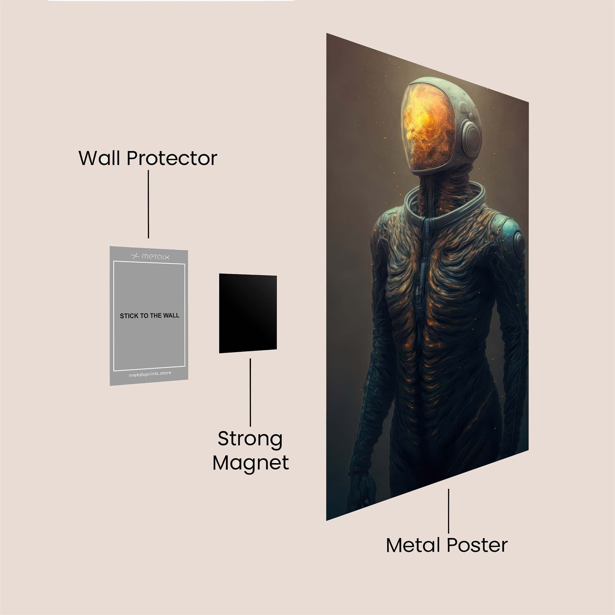 Alien Glow Safe Wall Magnetic / M