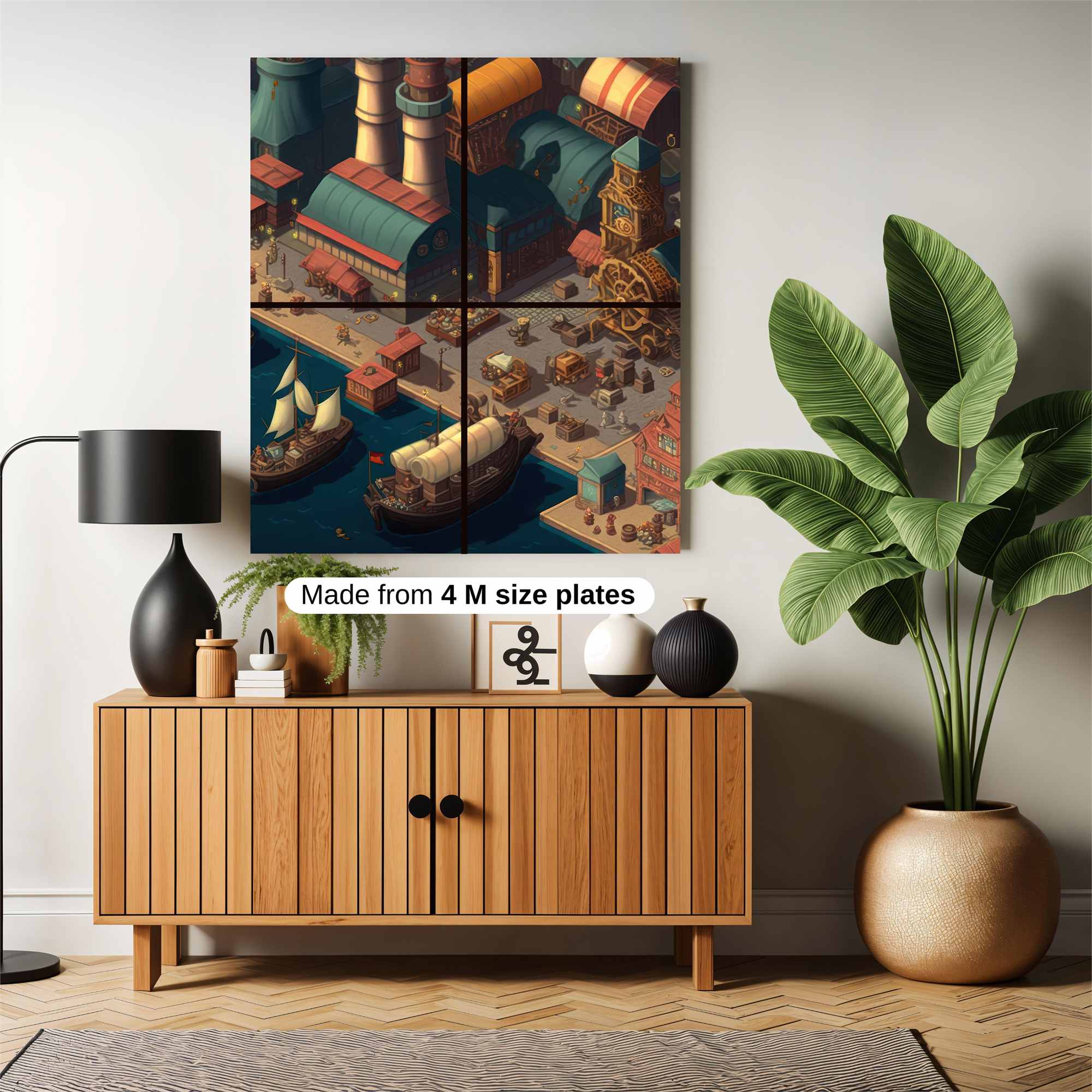 Steampunk Harbor Safe Wall Magnetic / M