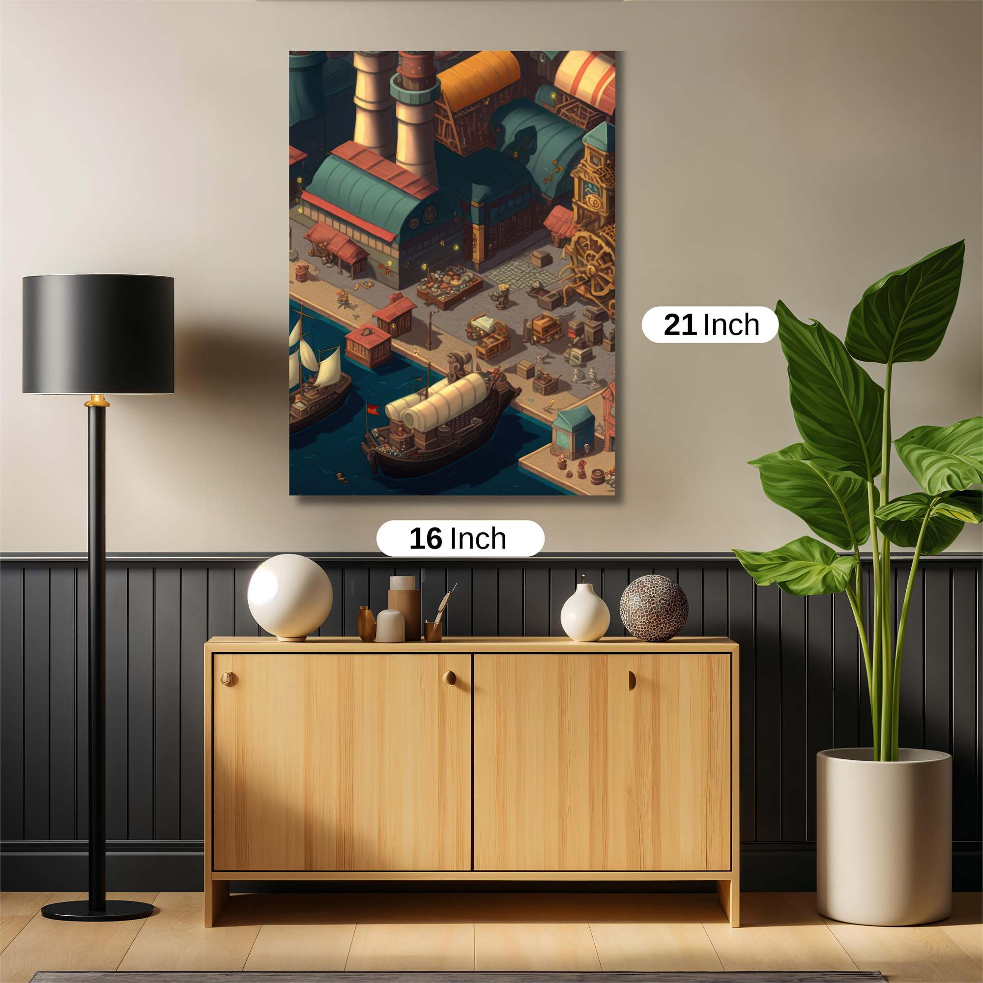 Steampunk Harbor Safe Wall Magnetic / M